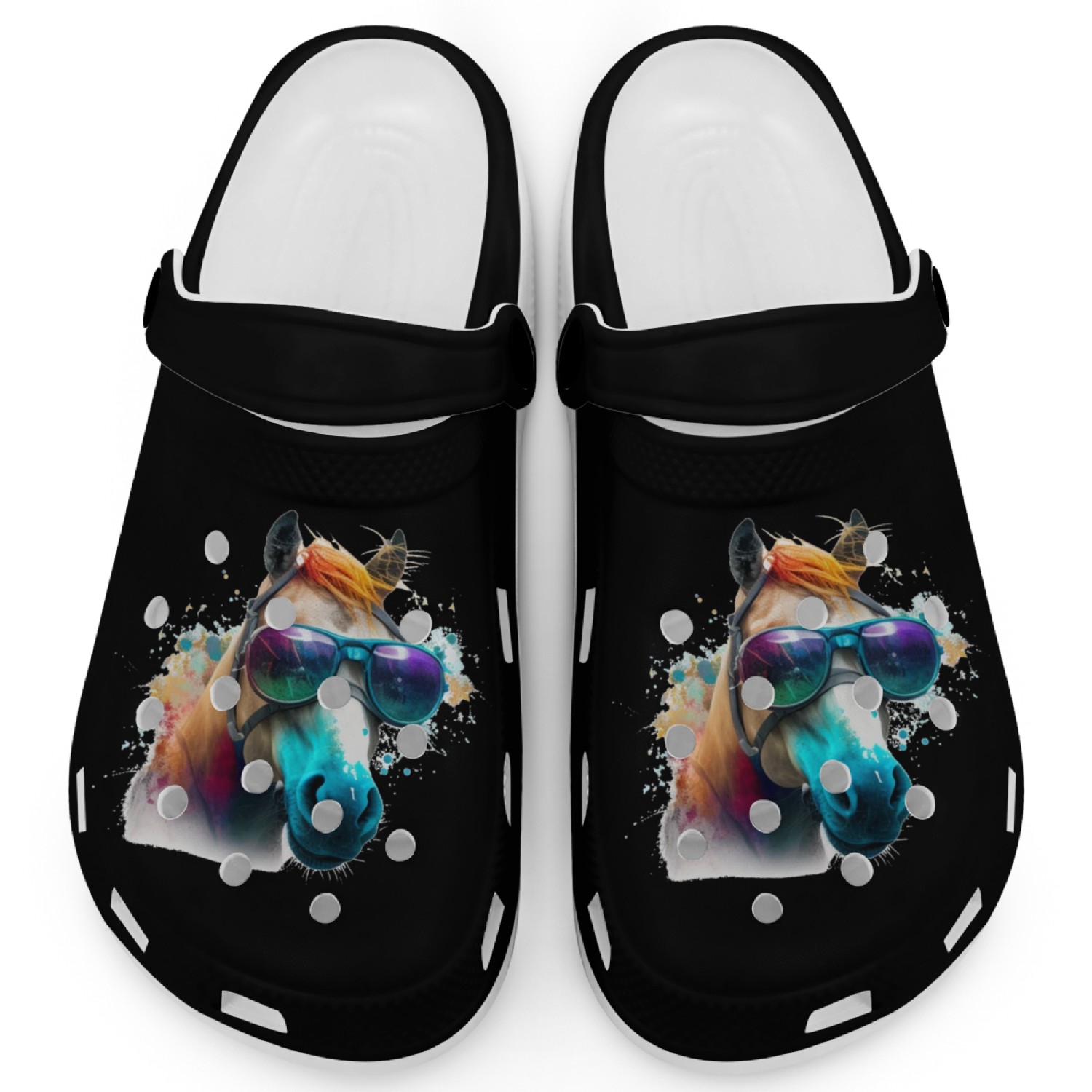 Cool Cheeky Graffiti Horse Hanoverian Gift Clogs