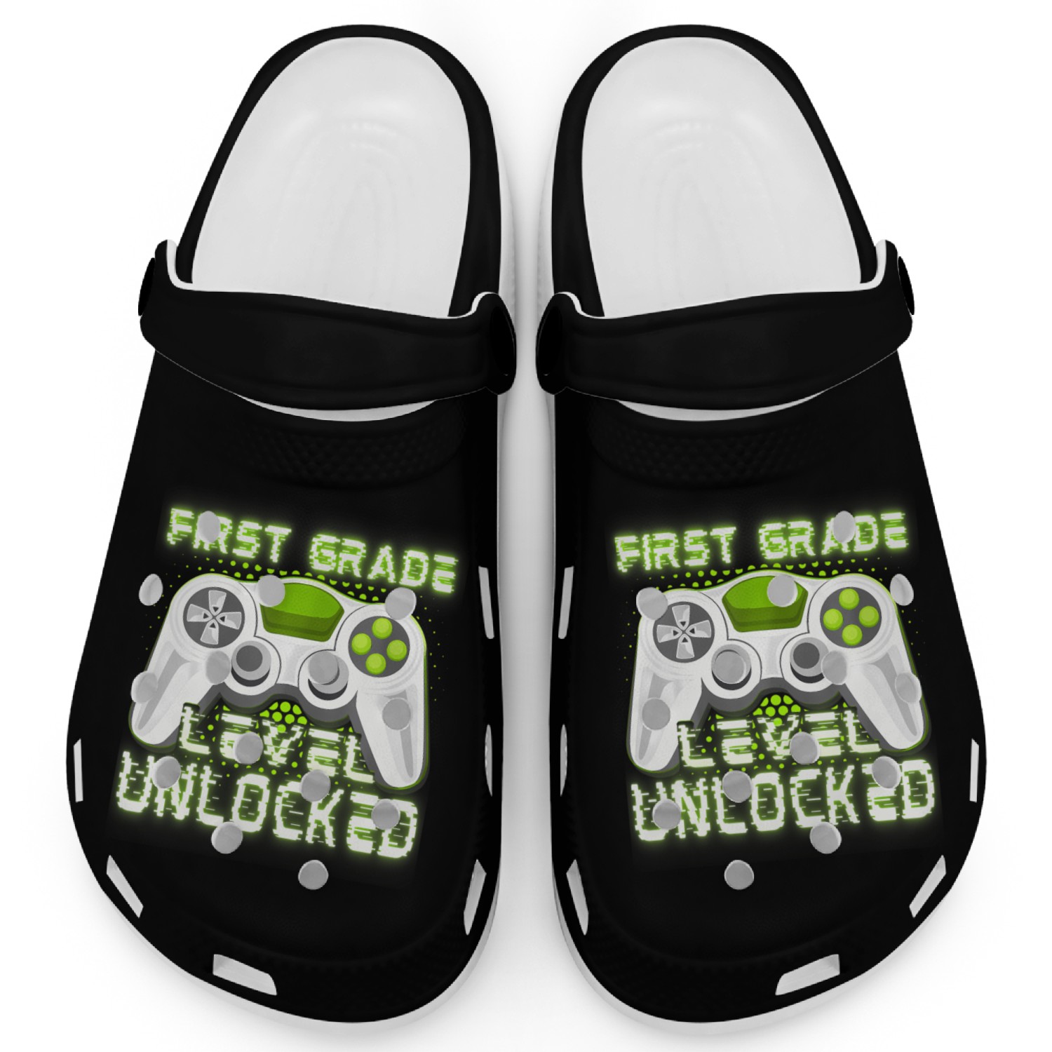 Leveled Up To 1st Grade Gamer Back To School First Clogs