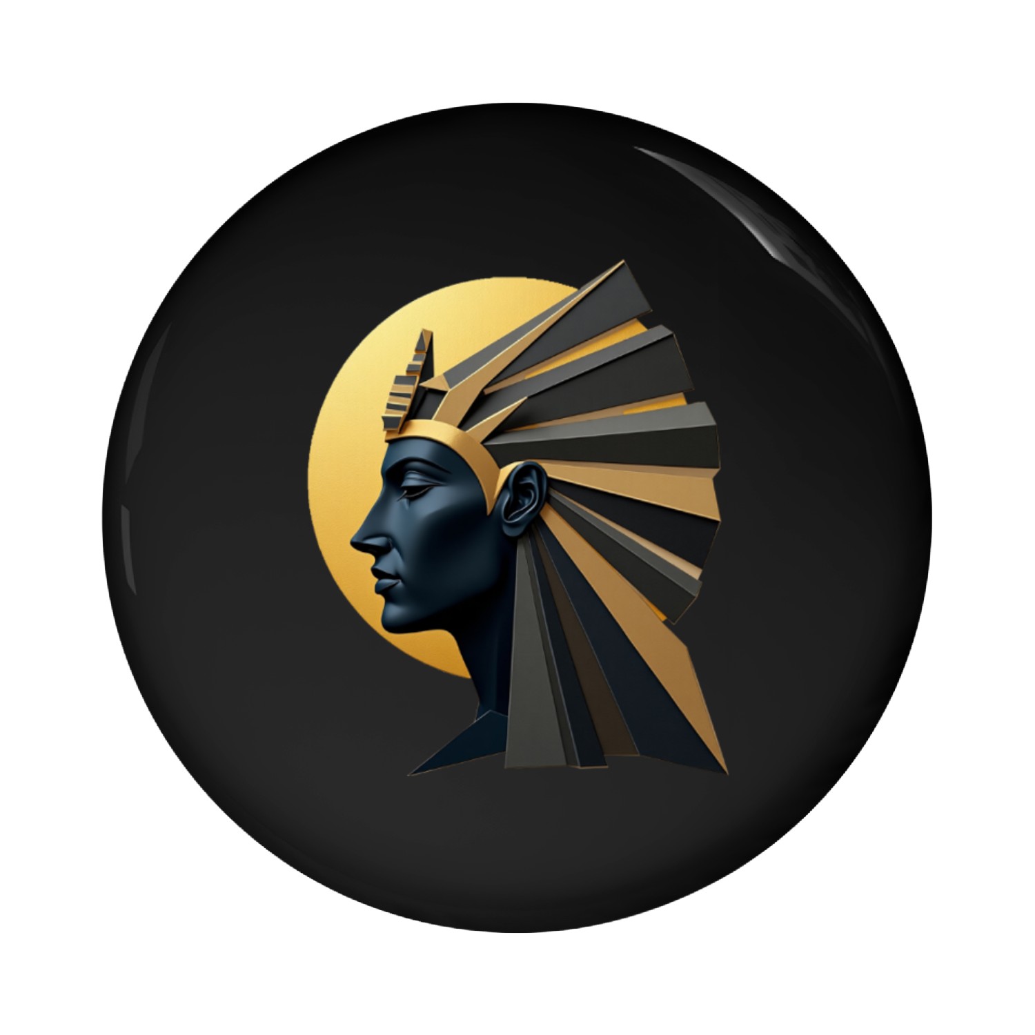 Regal Pharaonic Queen Pin Buttons