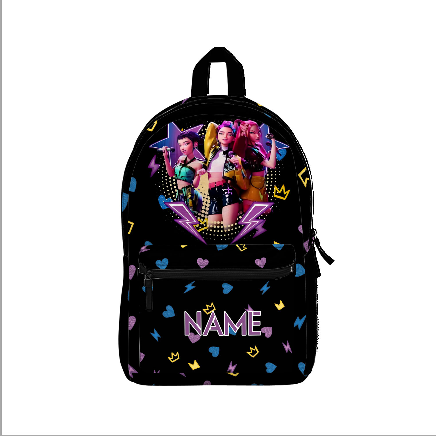 Customizable K-Pop Demon Hunter Backpack, Write Your Name in Huntrix Style