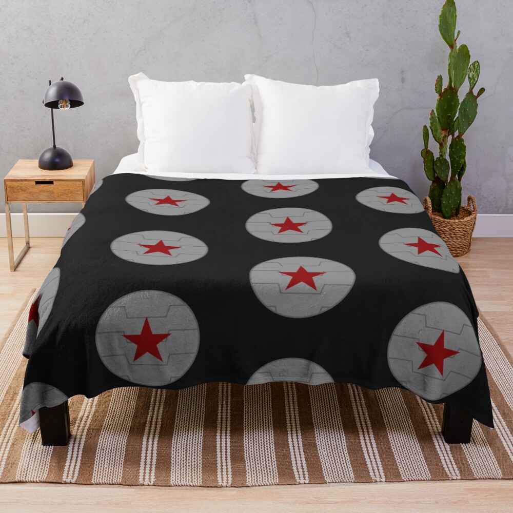Winter soldier emblem Throw Blanket