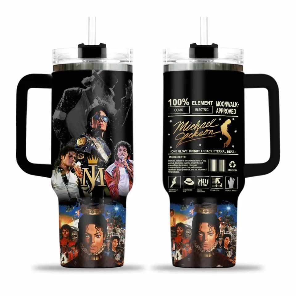 Michael Jackson 40oz Tumbler with Handle