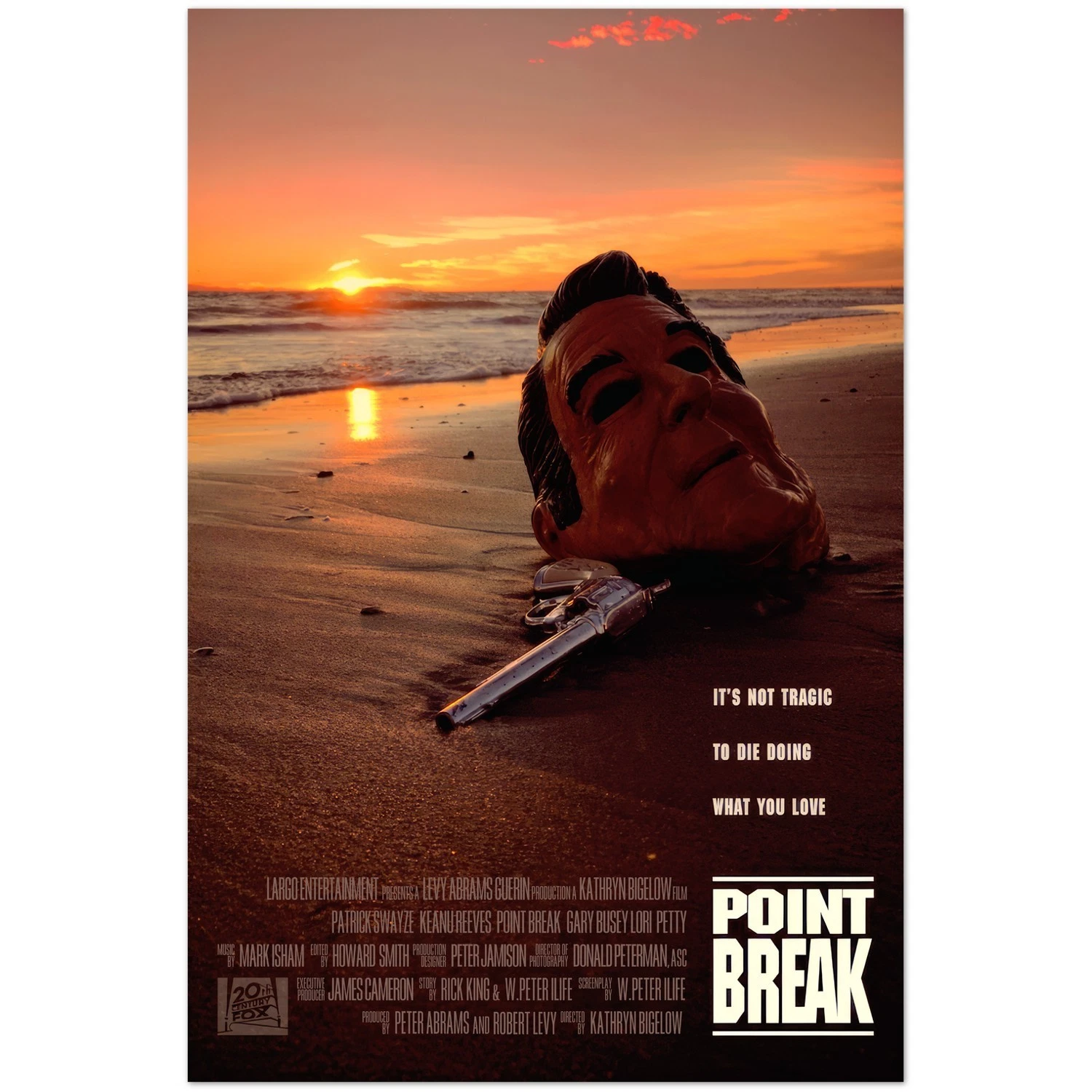 Point Break Movie Beach Sunset Vertical Poster