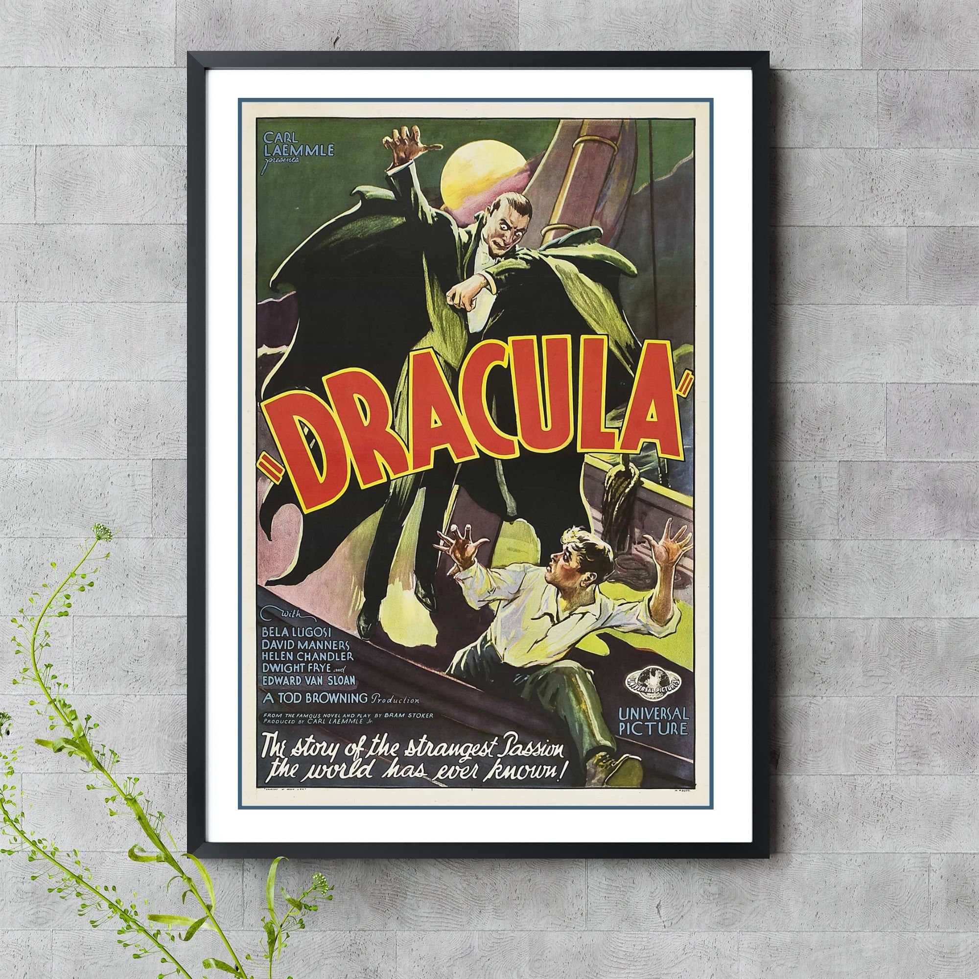 Dracula | Vintage Horror Movie Poster | Classic Horror Movie, Horror Movie Decor