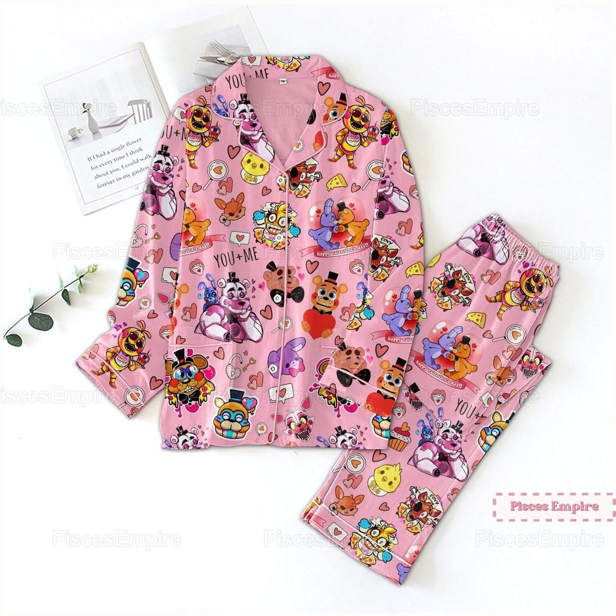 Freddy Fazbear Pajamas, Five Nights Pajamas Set, Freddy Fazbear Pajamas Pants