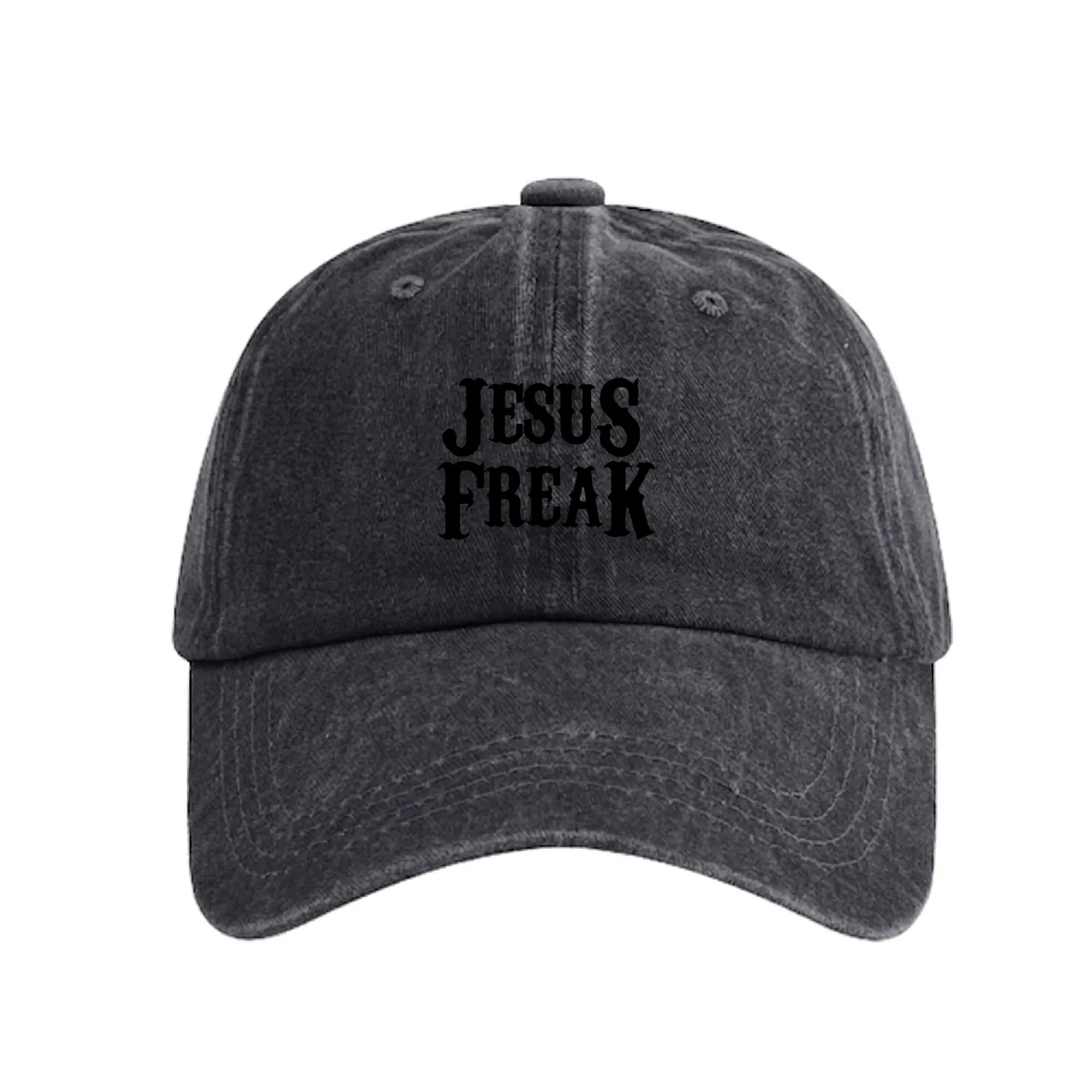 Jesus freak Washed Denim Baseball Caps