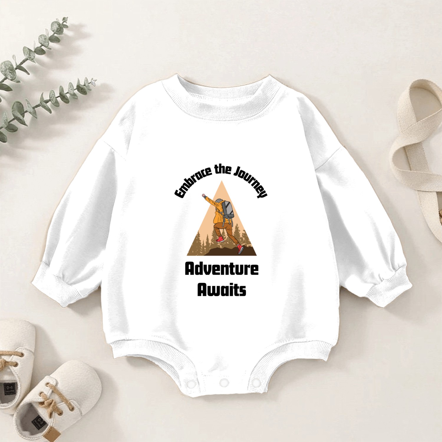 Embrace the Journey. Baby Romper Sweatshirts