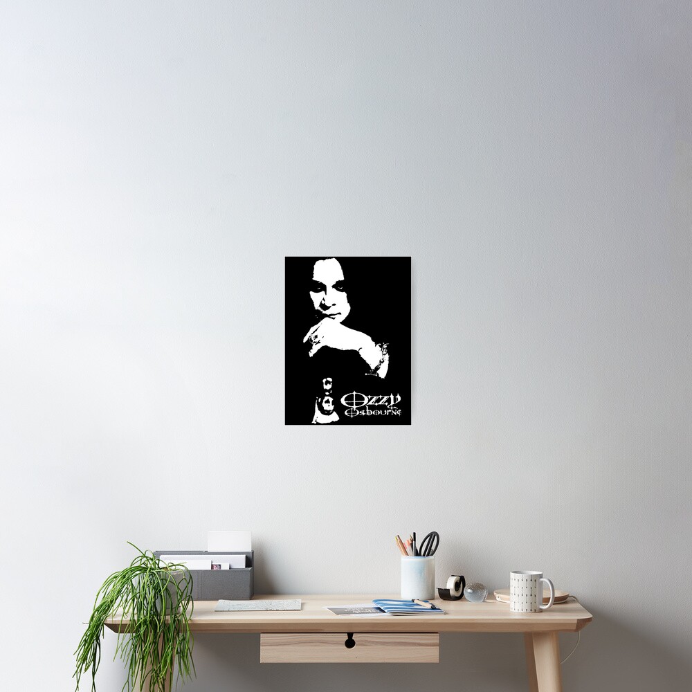 RIP Ozzy Black & White Poster