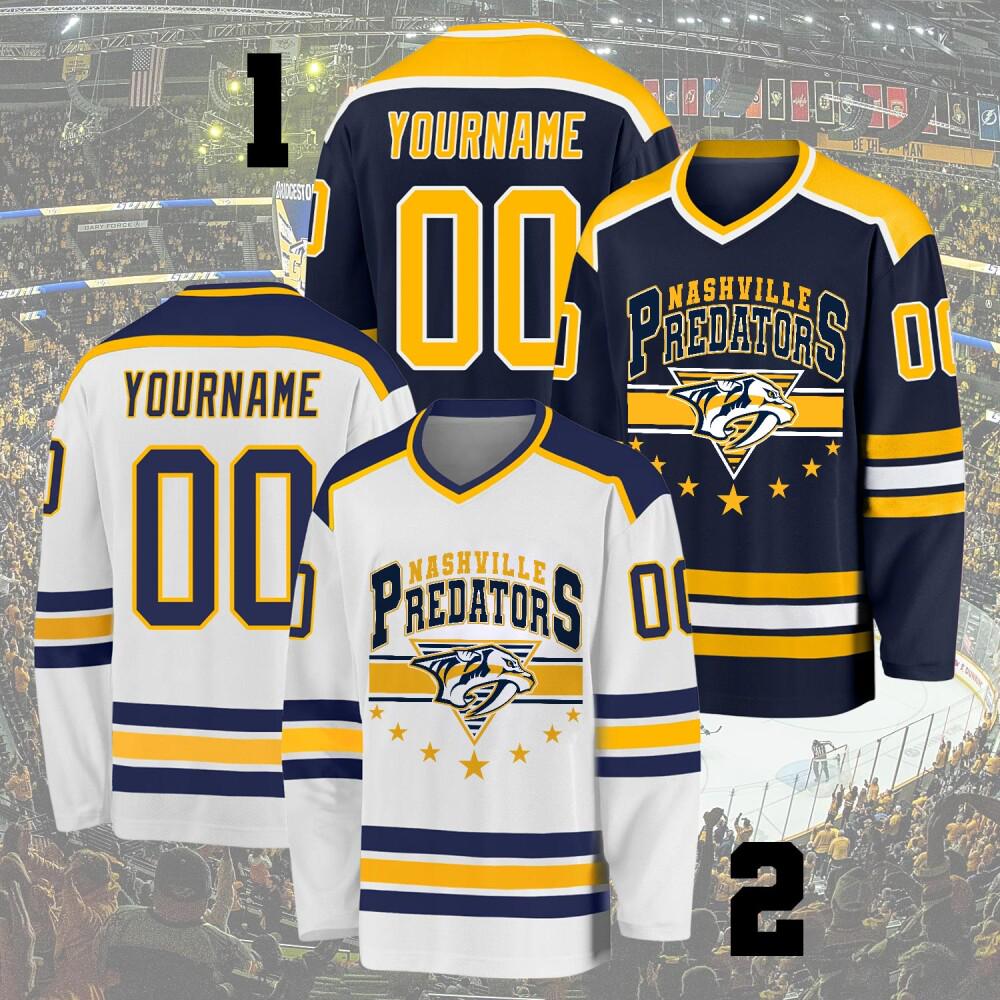 Personalized Nashville Hockey Team Jersey, Custom Predators Hockey Jersey, Gift For Fan, Jersey For Adult And Kids, Hockey Lovers