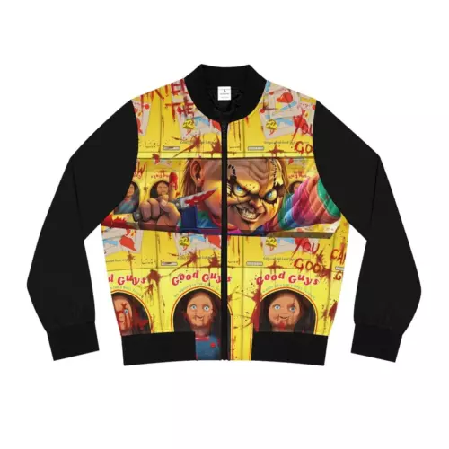 Good Guy Doll 1980's Horror Film Movie Chucky Child's Play Bomber Jacket