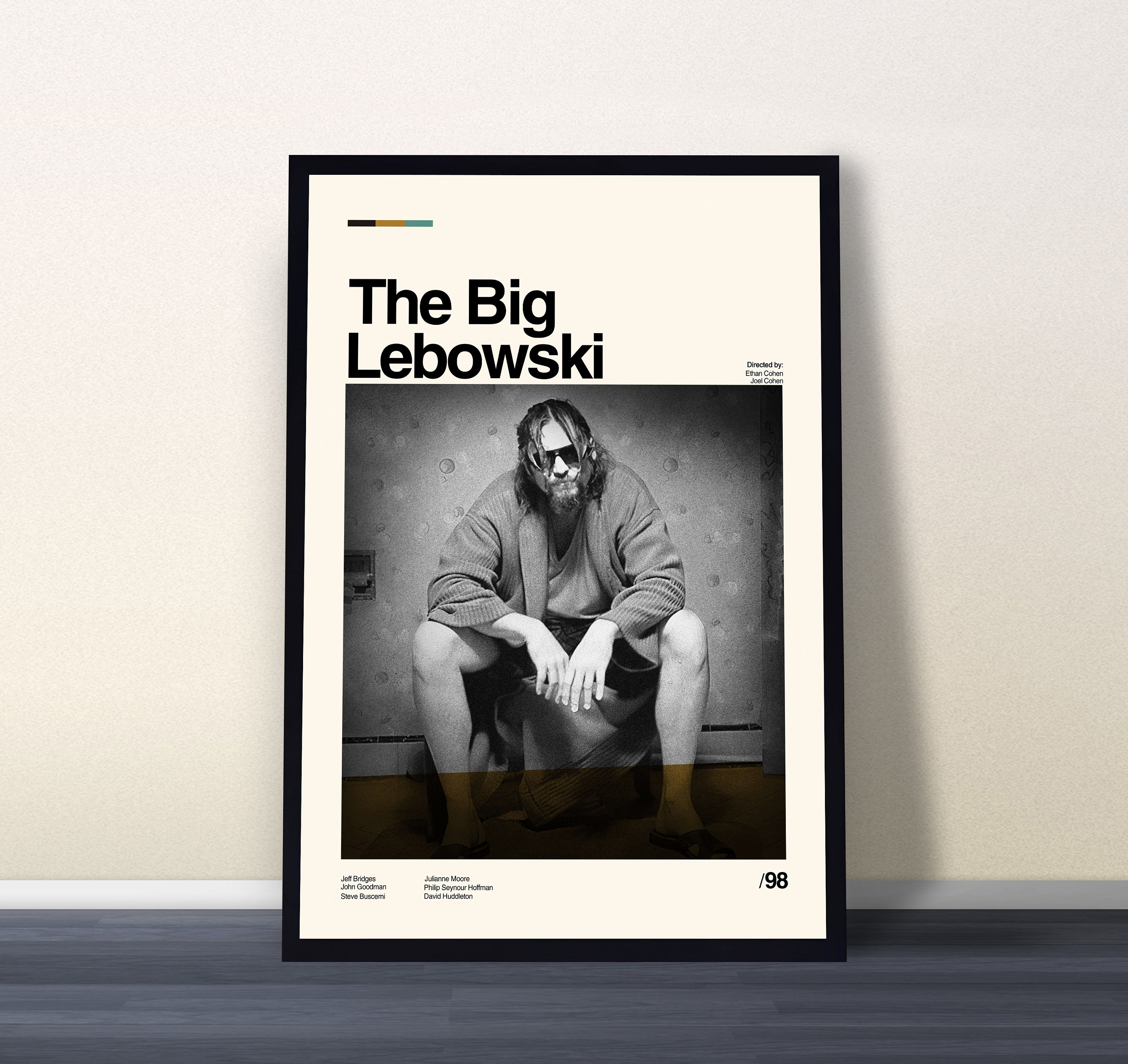 The Big Lebowski Movie Poster, Coen Brothers, Minimalist Art