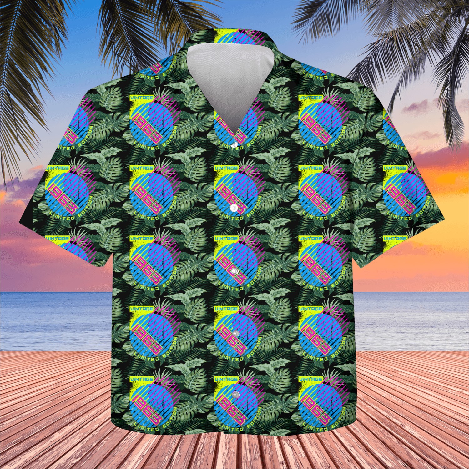 60th Birthday Vintage 1963 Kids Hawaiians