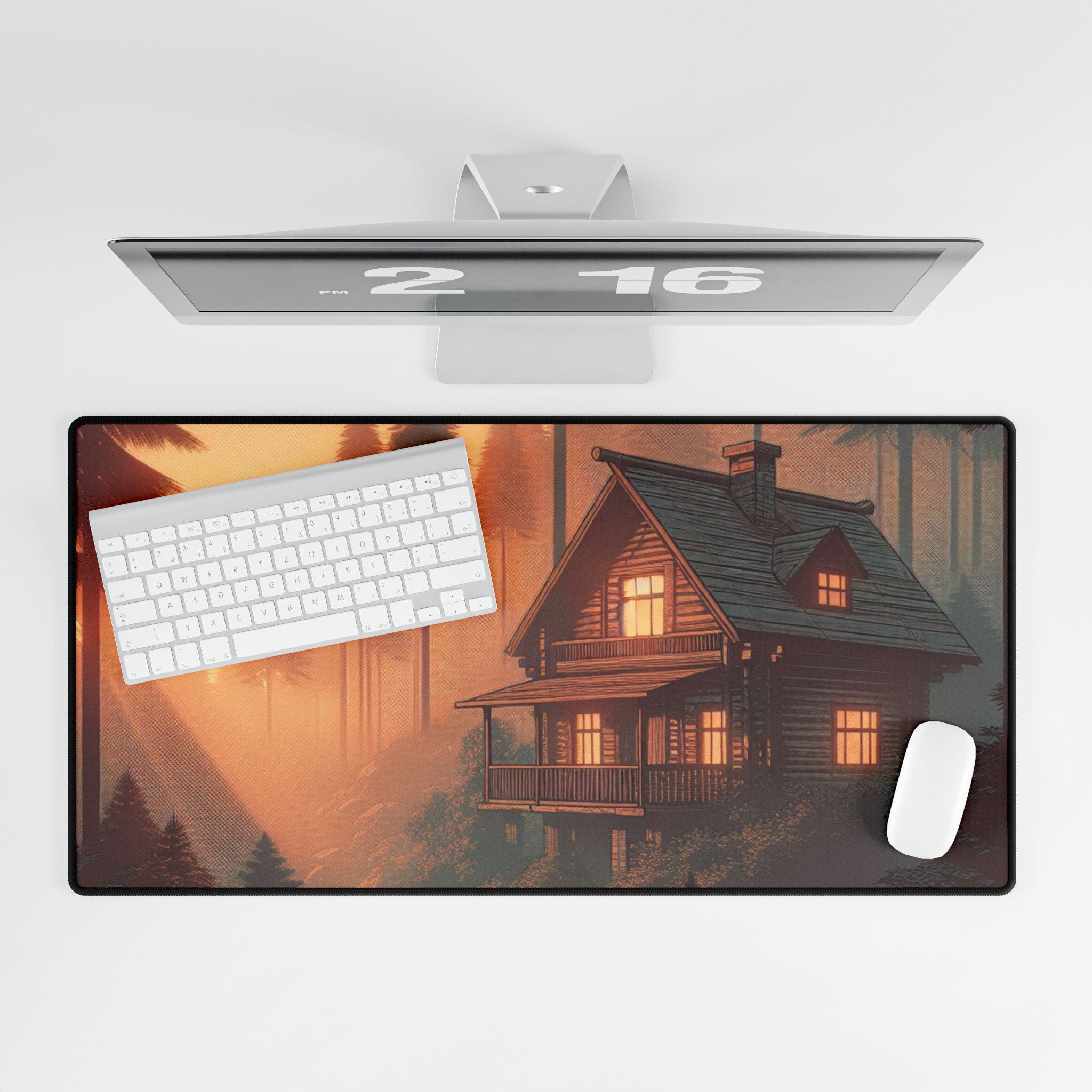Lofi Mouse Pad Desk Mat, Gift for Nature Lovers