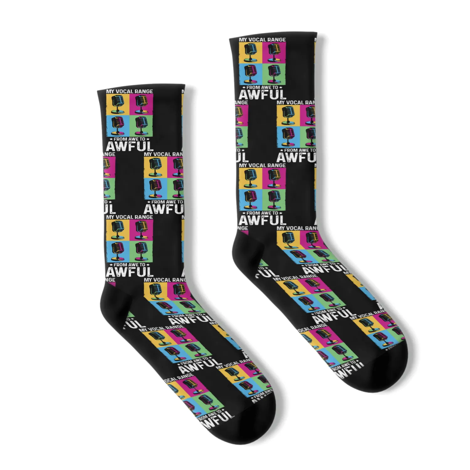 My Vocal Range From Awe to Awful Off-tune Singer Socks