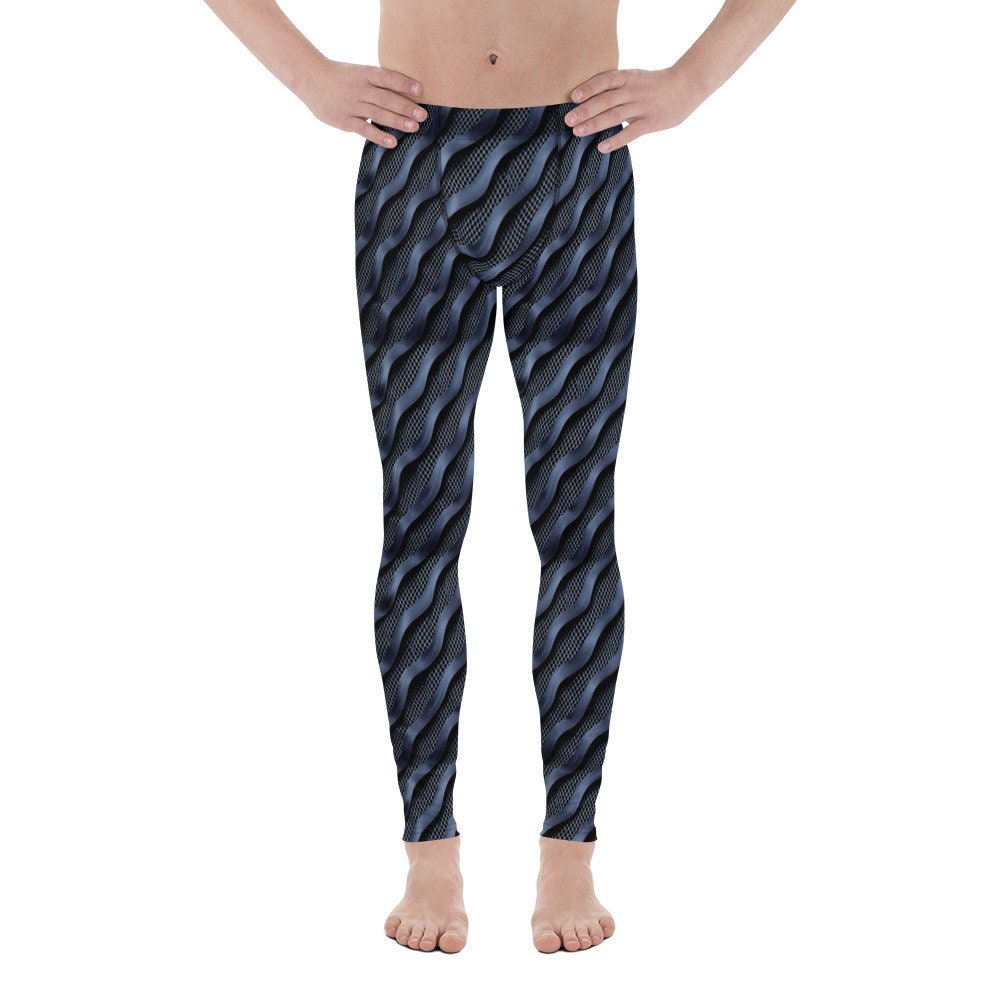 Dynamic Fusion Men's Leggings with Striking Sport Mesh Print