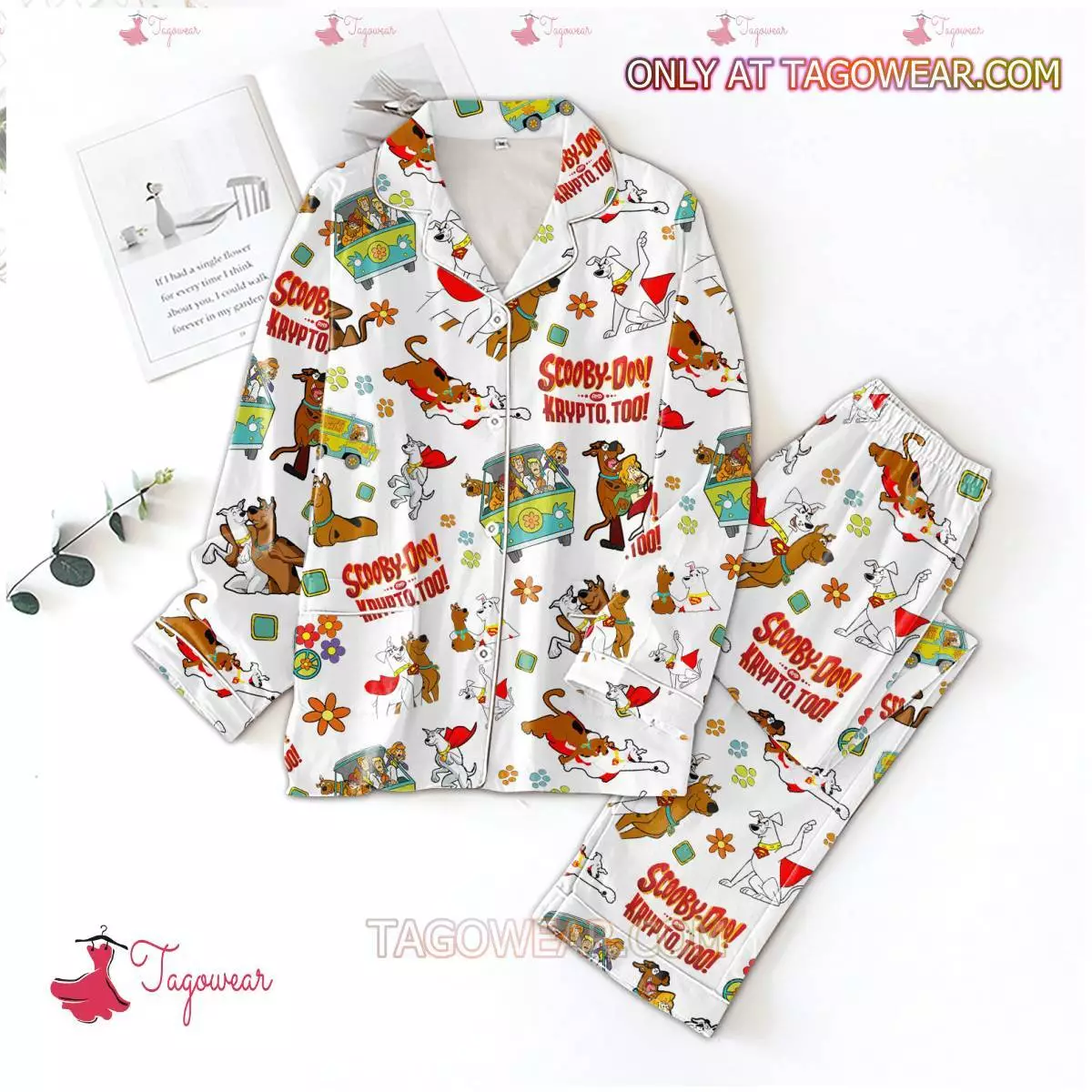 Scooby-doo And Krypto Too Men Women’s Pajamas Set