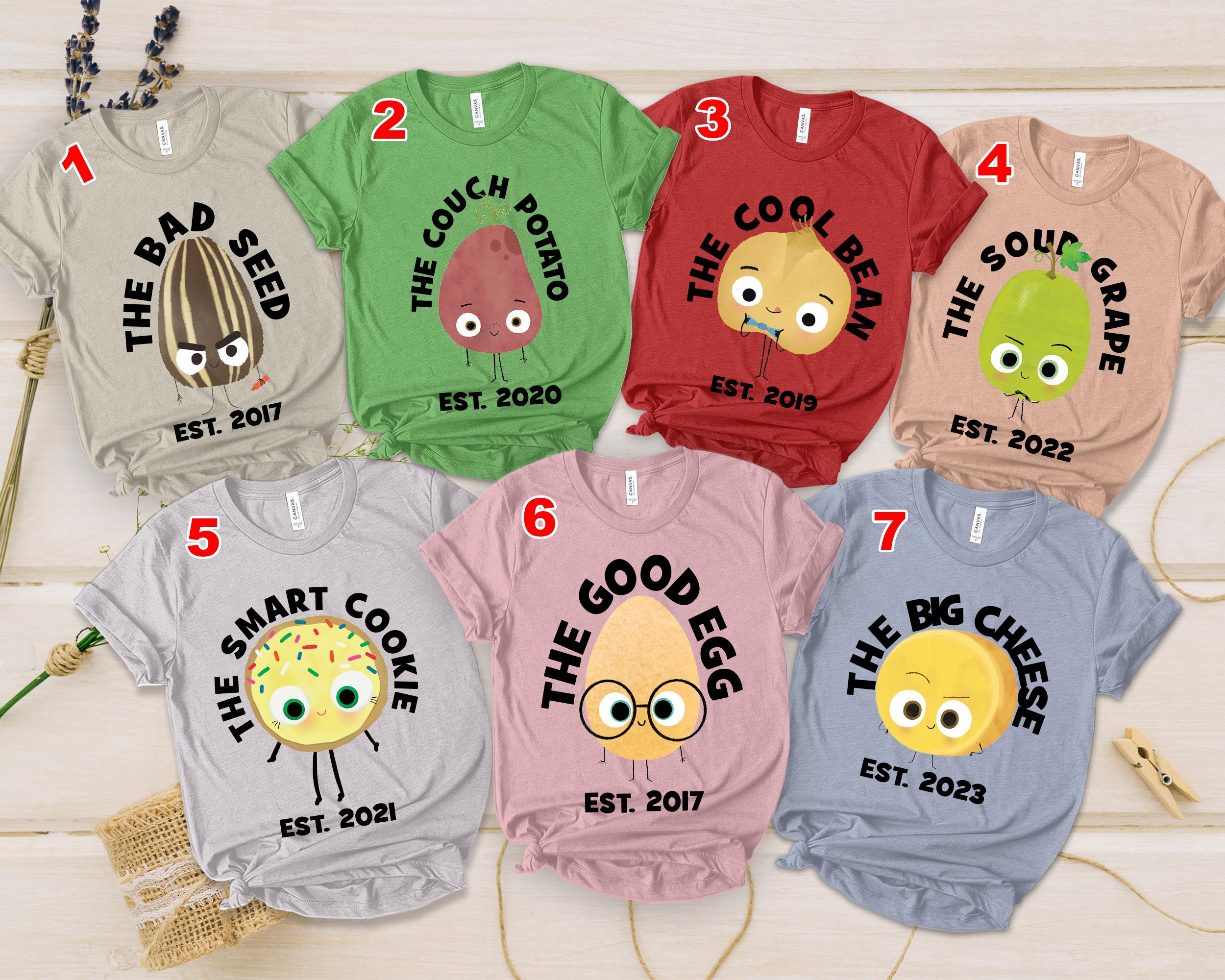 Retro Book Characters Good Egg Bad Seeds Teacher T-Shirt, 100th Days Of School Shirt, Kindergarten Teacher Shirt, Back To School Gift