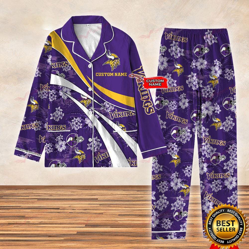 Vikings Football Christmas Pajamas, Vikings Football Pajamas, Minnesota Football Pajamas, Minnesota American Football Fan