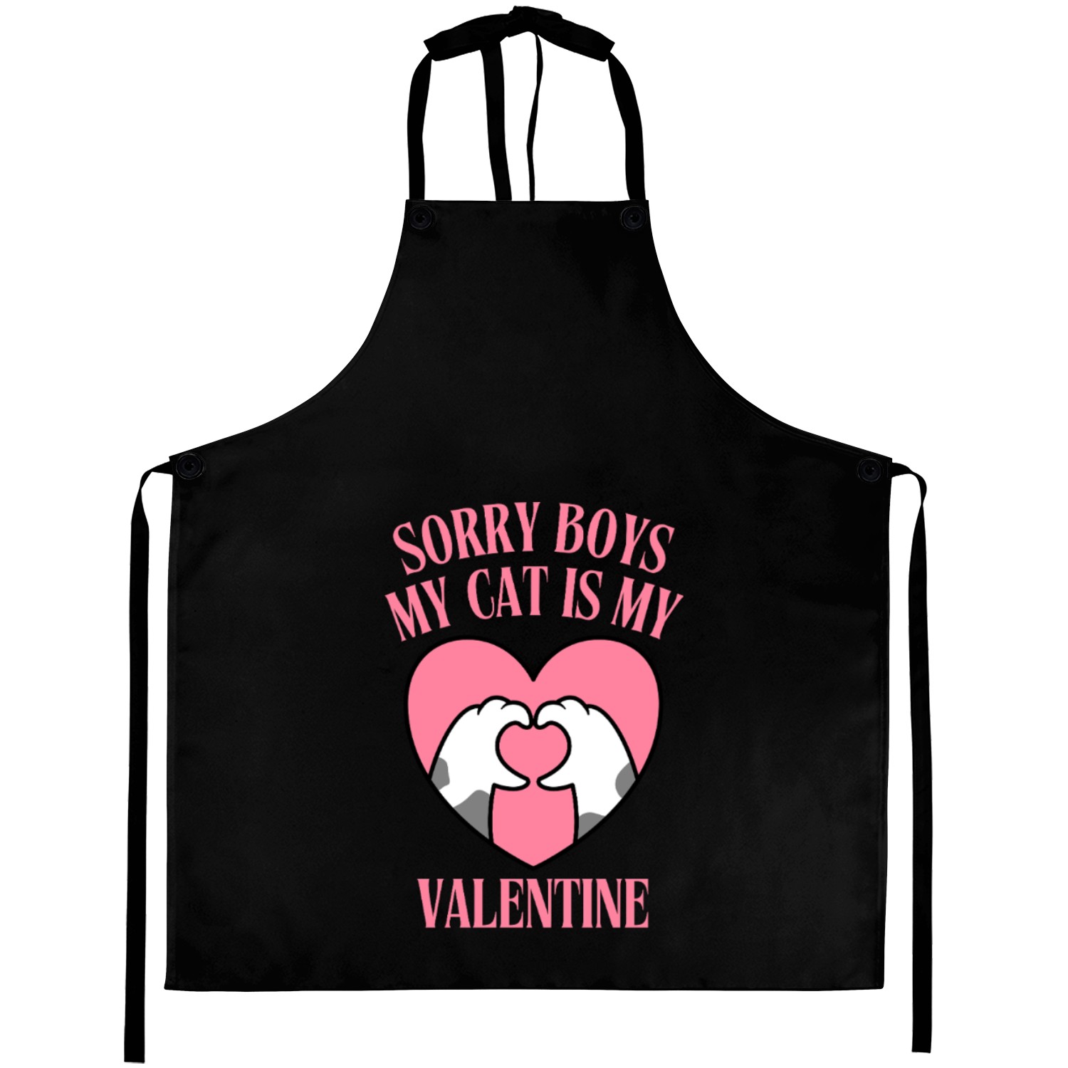 Sorry boys My Cat Is My Valentine Aprons