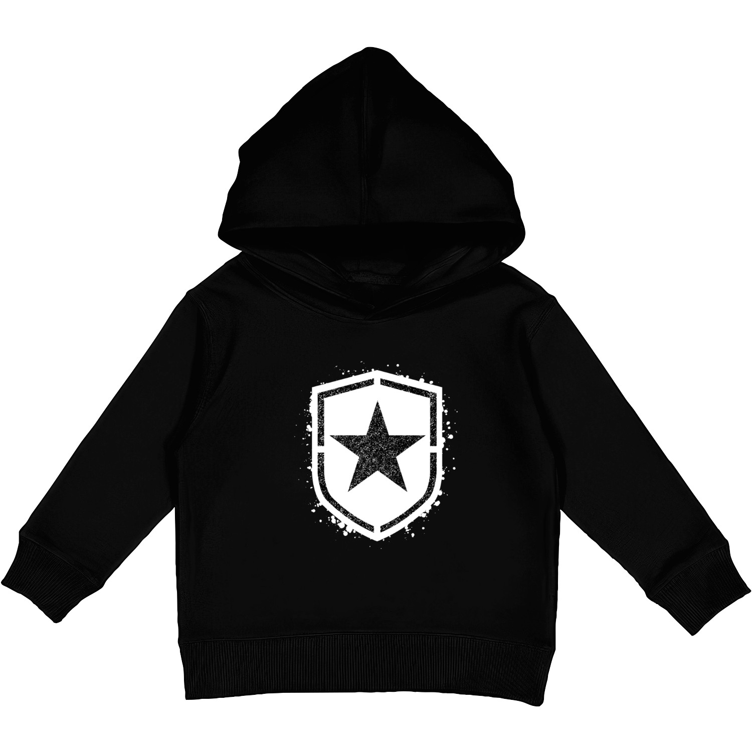 Sponge stencil Star inside shild Kids Pullover Hoodies