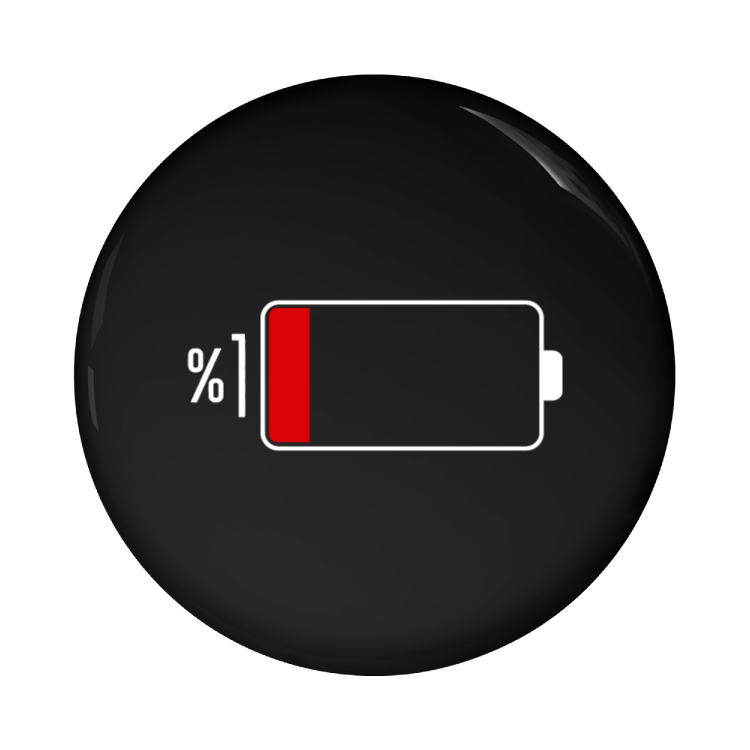 1 % battery - battery - fun low energy percentage Pin Buttons