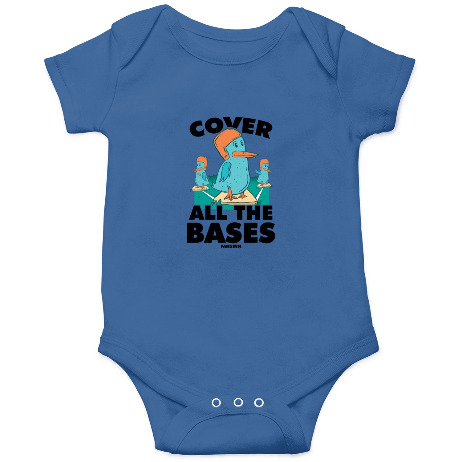 Baseball game with funny birds Onesies