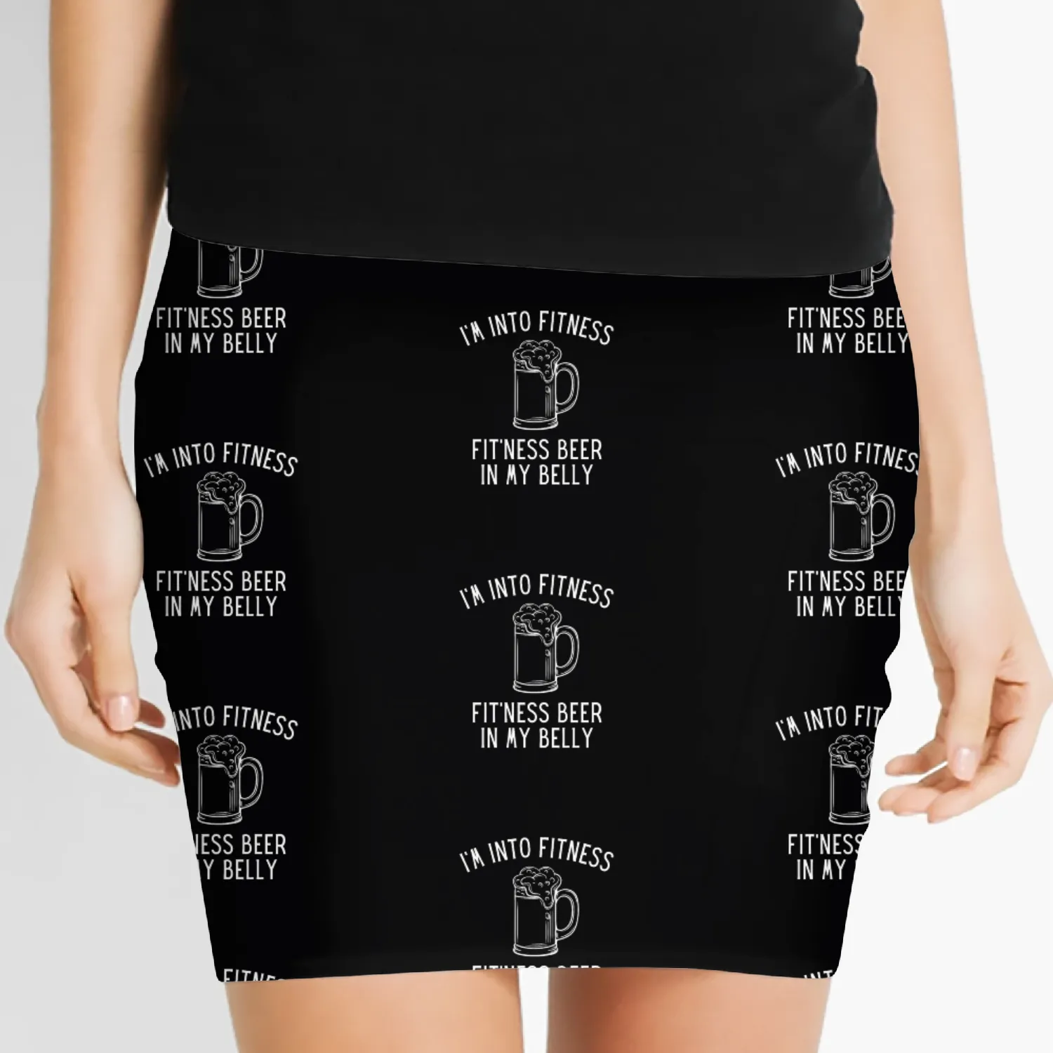 I'm into Fitness - Fit'ness beer in my belly Women's Mini Skirts