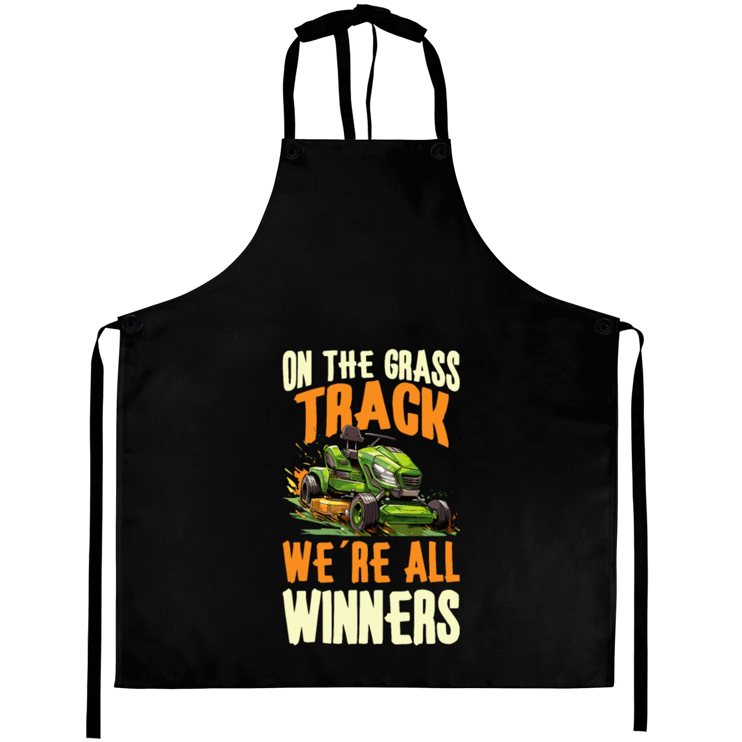 Lawn Mower Racing Gardener Racing Lawnmower Aprons