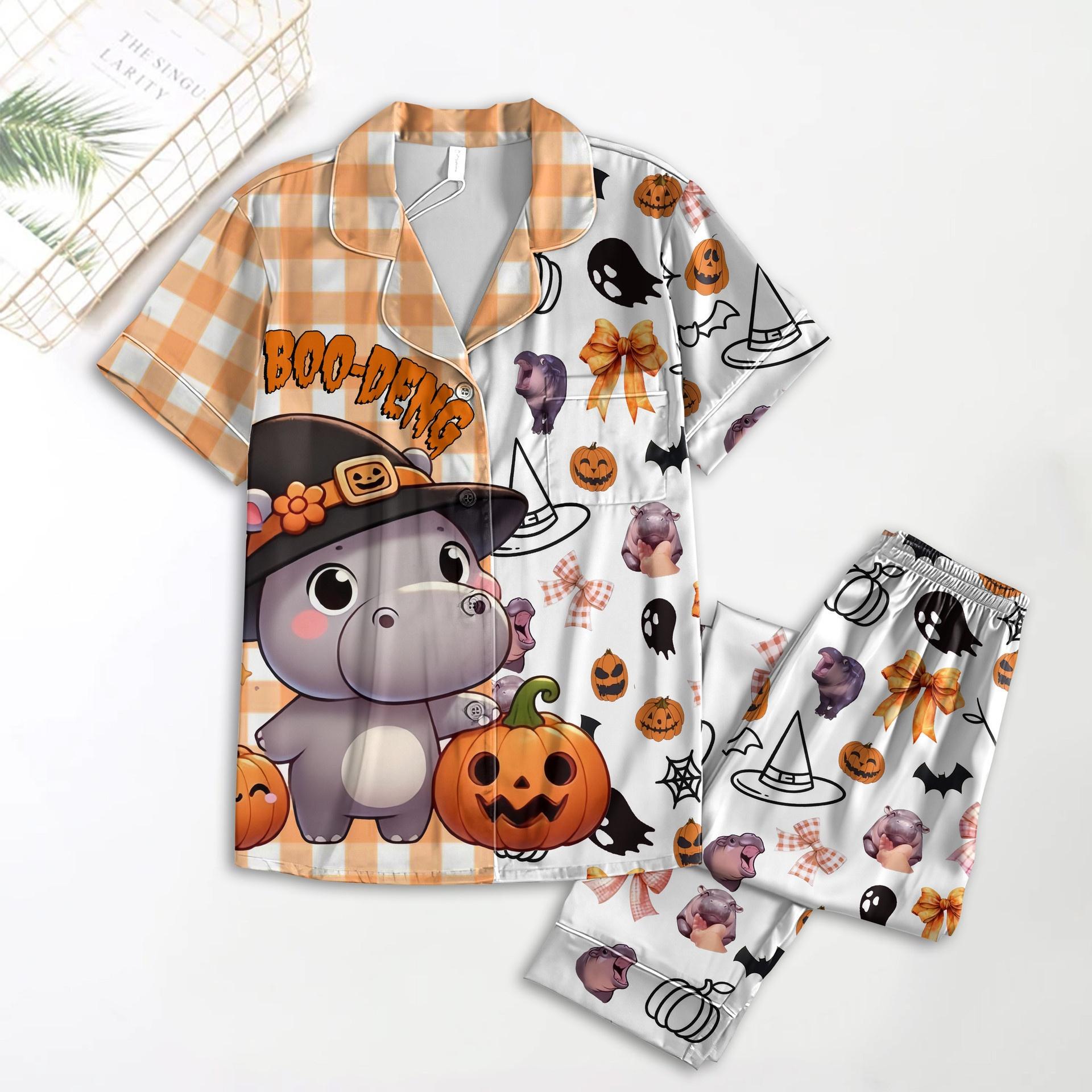Moo Deng Hippo Pajamas Set, Moo Deng Pygmy Hippo Shirt, Cute Moo Deng Xmas Pajamas, Moo Deng Merch Pajamas Family, Moo Deng Meme Gifts