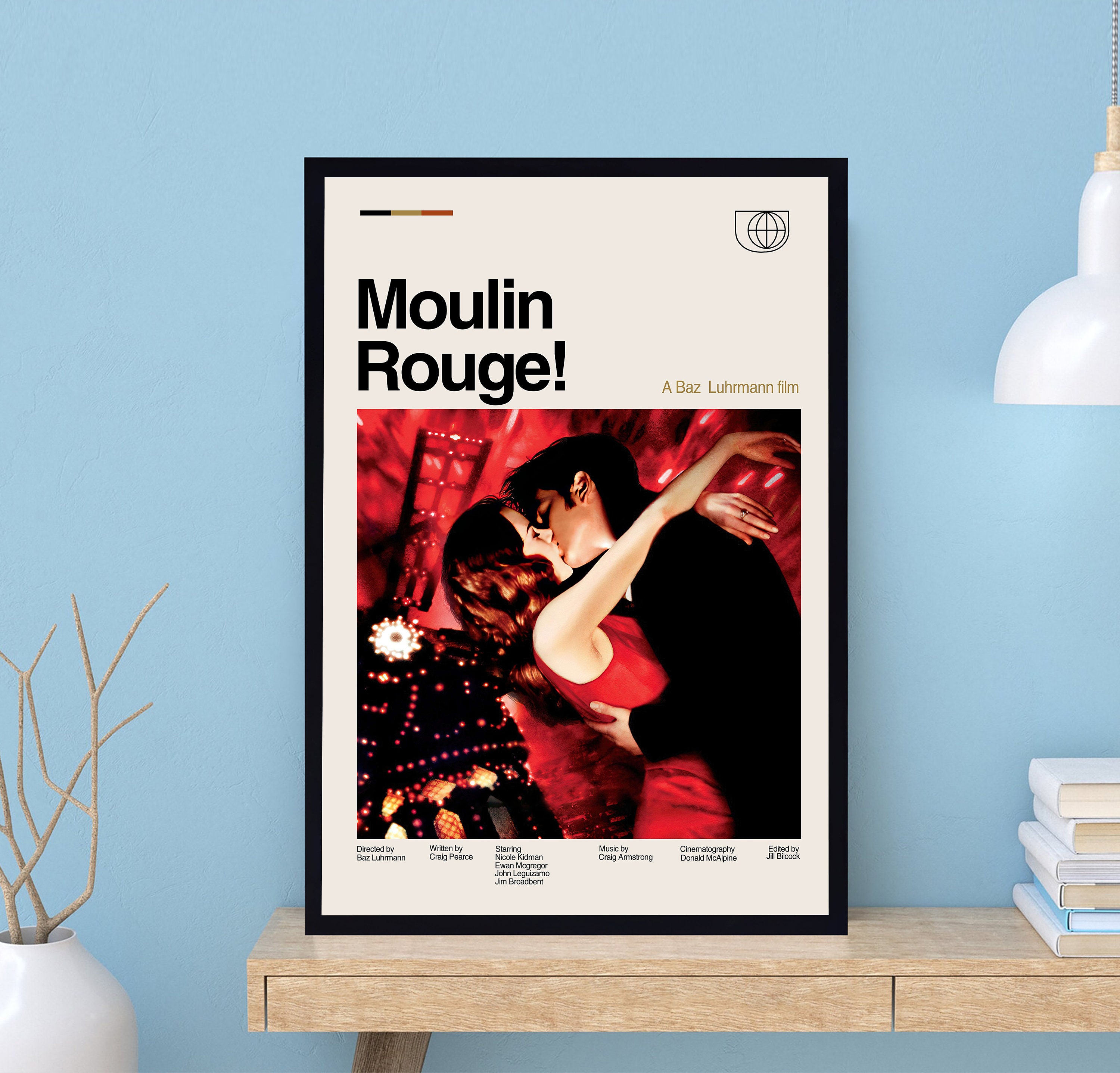 Moulin Rouge Poster, Moulin Rouge print, Baz Luhrmann, Movie Poster, Vintage Poster, Modern Art, Midcentury Poster, Film Poster, Wall Decor