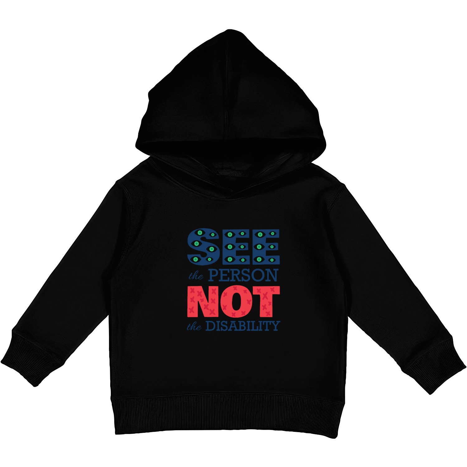 See The Person Not The Disability Kids Pullover Hoodies