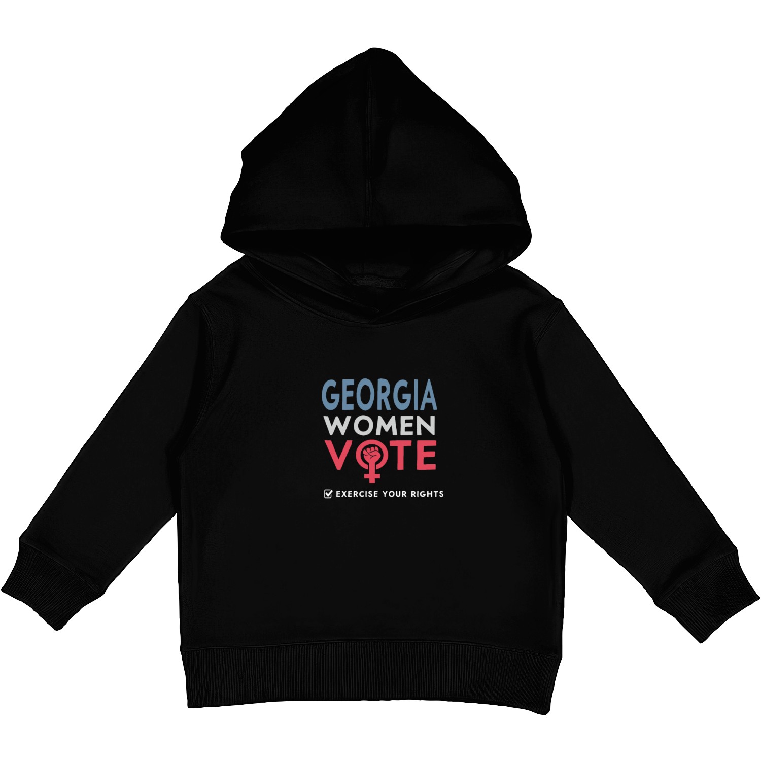 Georgia Women Vote Voter 2022 Election Feminist Kids Pullover Hoodies