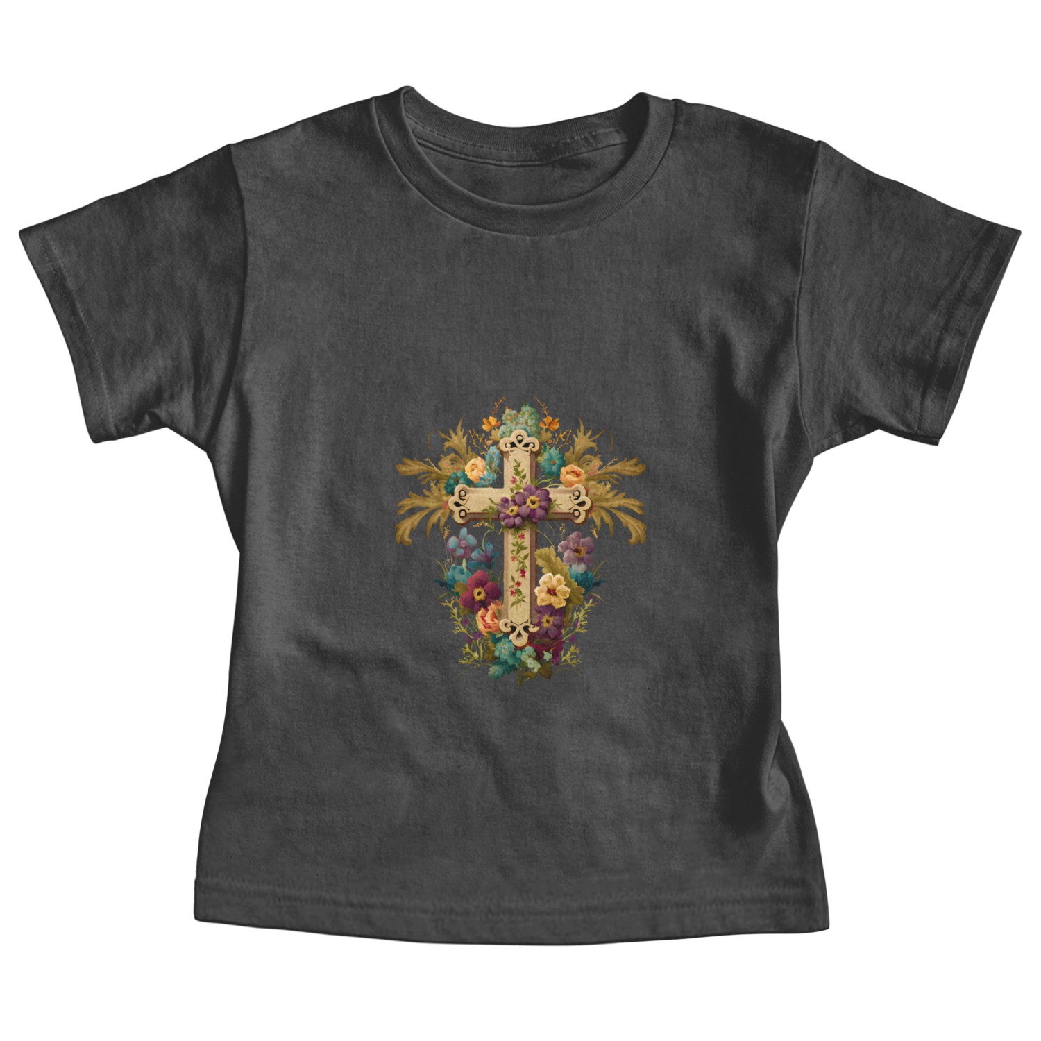 Jesus Cross Painting Baby Tees