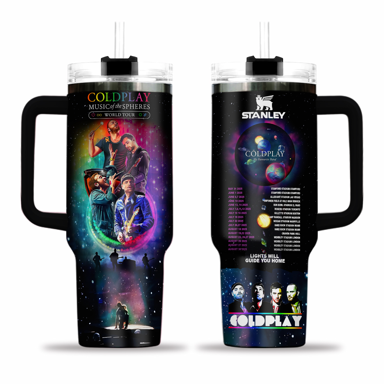 Coldplay Music of the Spheres World Tour Tumbler 40oz With Handle