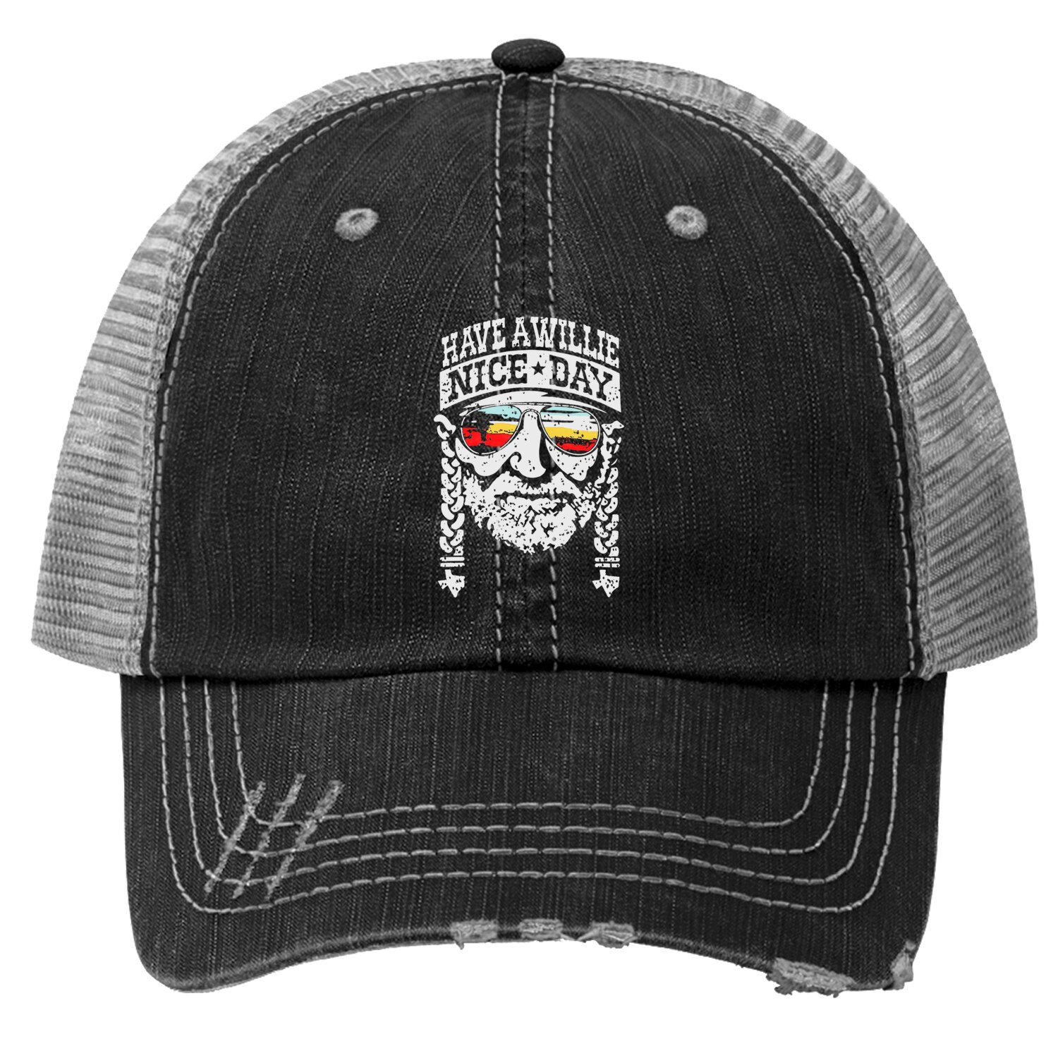 Have A Willie Nice Day, Nelson - Nelson - Print Trucker Hats