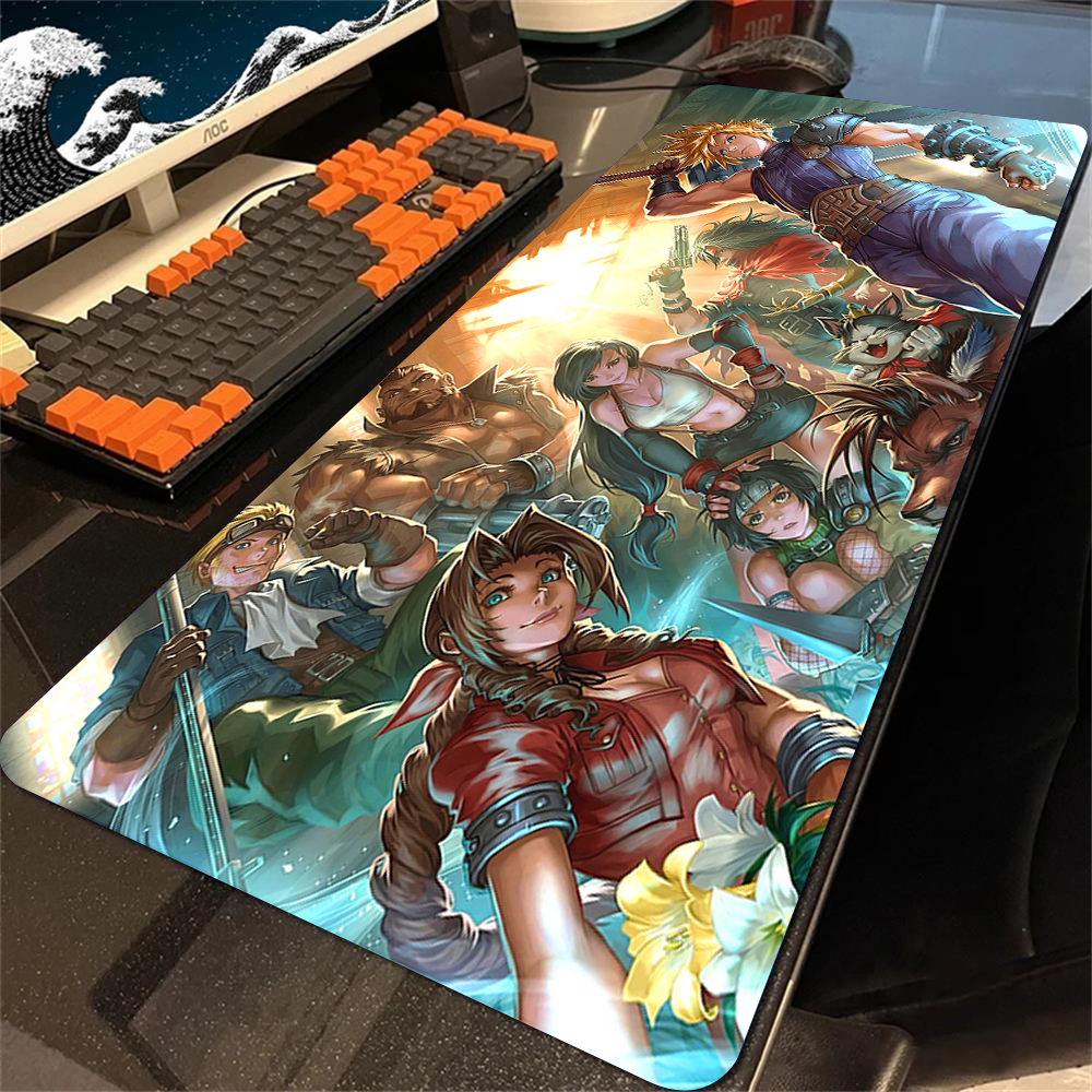 Final Fantasy XIV Mouse Pad XXL Keyboard PC Rubber Mice Mat HD Print Table Mat Game Lock Edge Mousepad Desktop Decorative Mat