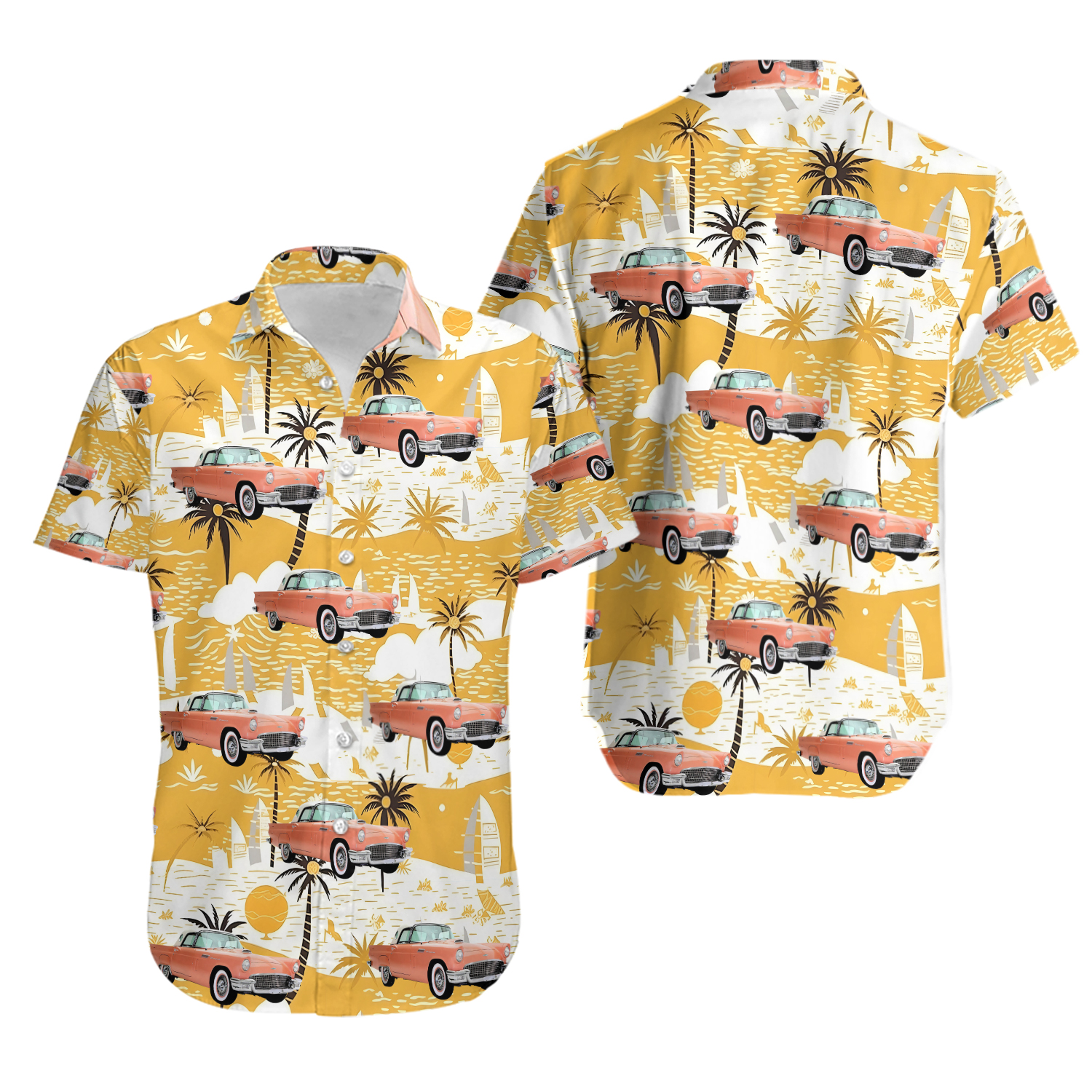 1957 Ford Thunderbird convertible Coral Sand Hawaiian Shirt