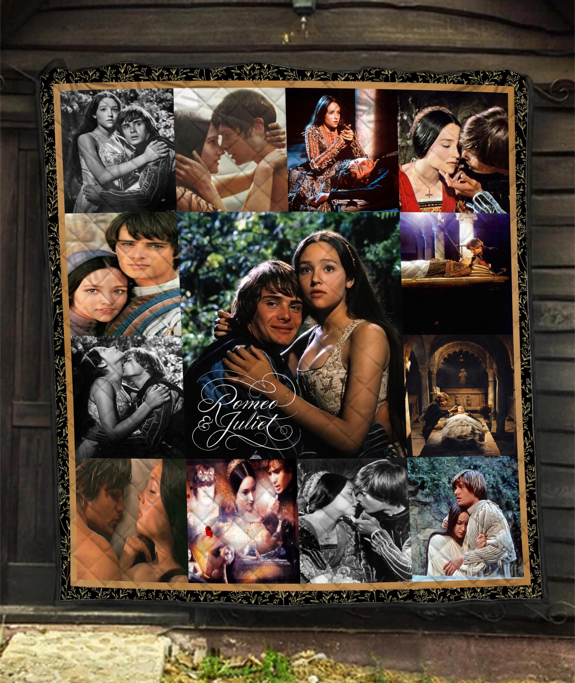 Romeo and Juliet Movie Collage Blanket, Sherpa Quilt