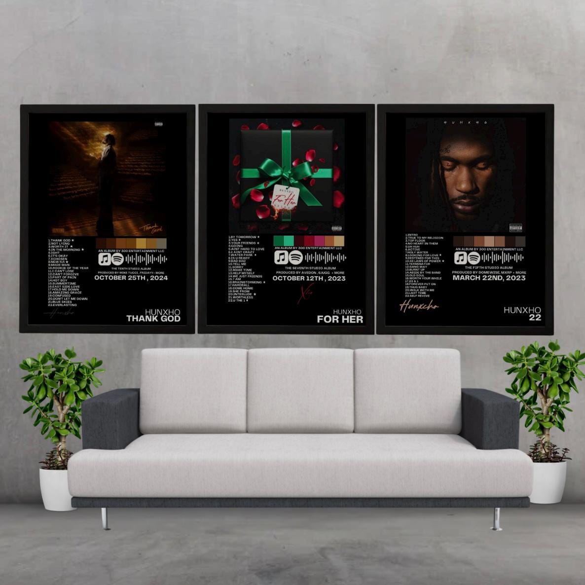 Hunxcho Album Cover Posters , Hypebeast Room Decor, Minimalist Best Decor, Hyper gift idea