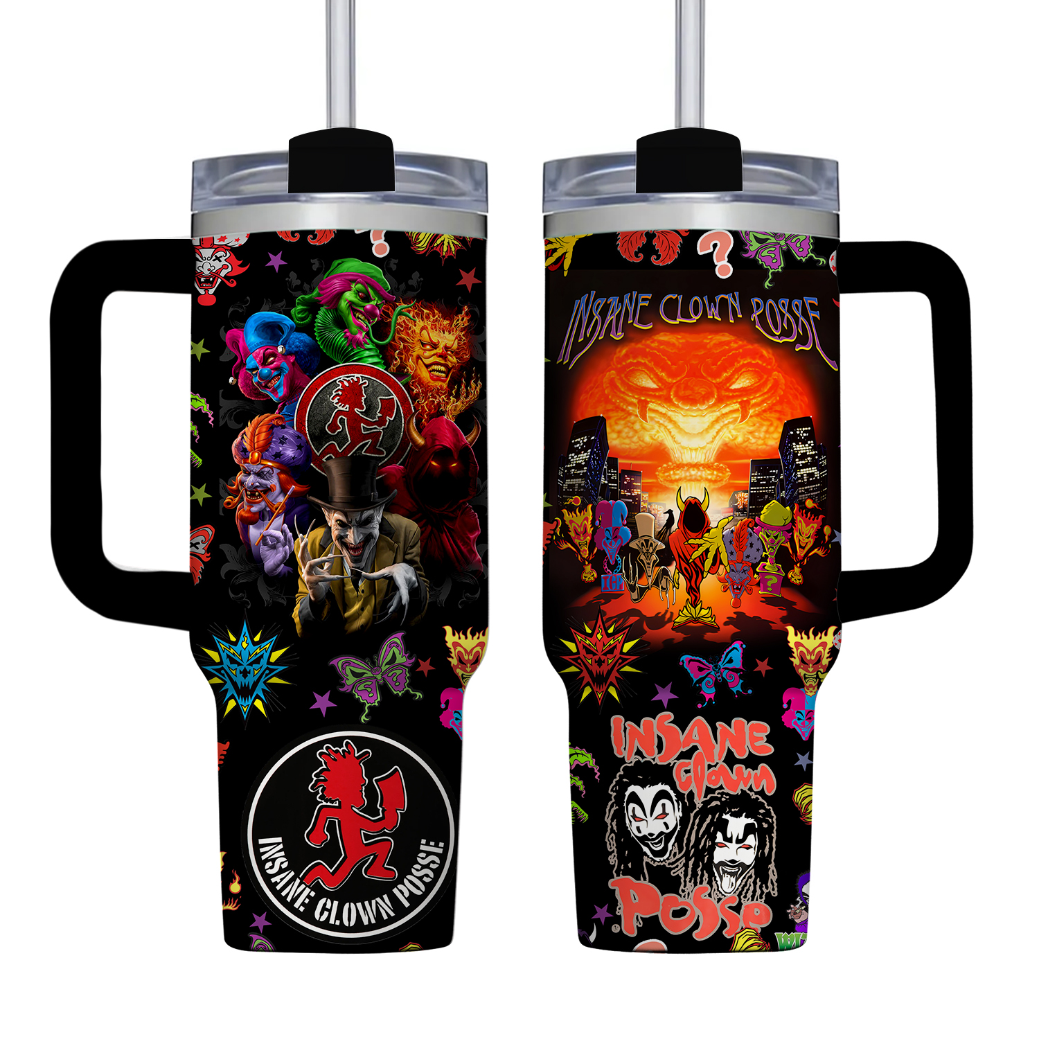 Ins ane Clown Posse Wizard of the Hood 40 Oz Handle Tumbler Cup
