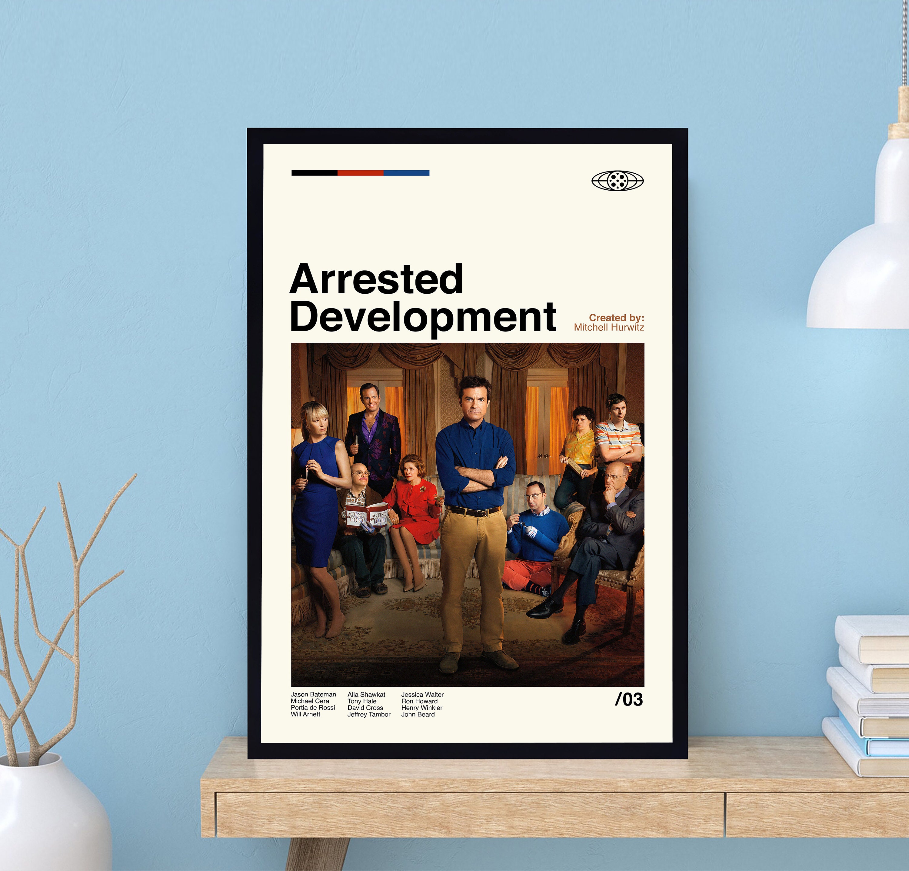 Arrested Development Tv Series Poster, Mitchell Hurwitz, Minimalist Art, Modern Art, Midcentury Poster, Vintage Poster, Wall Decor