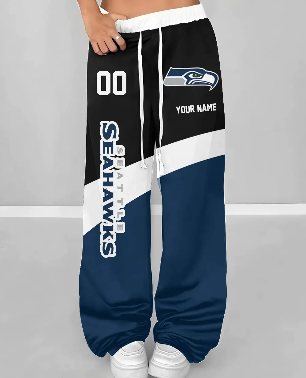 Seattle Seahawks Personalized Wide Leg Lounge Pants