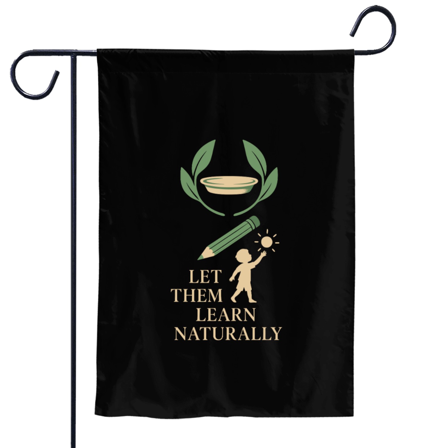 Montessori Mom Life Calm Learning Child Garden Flags
