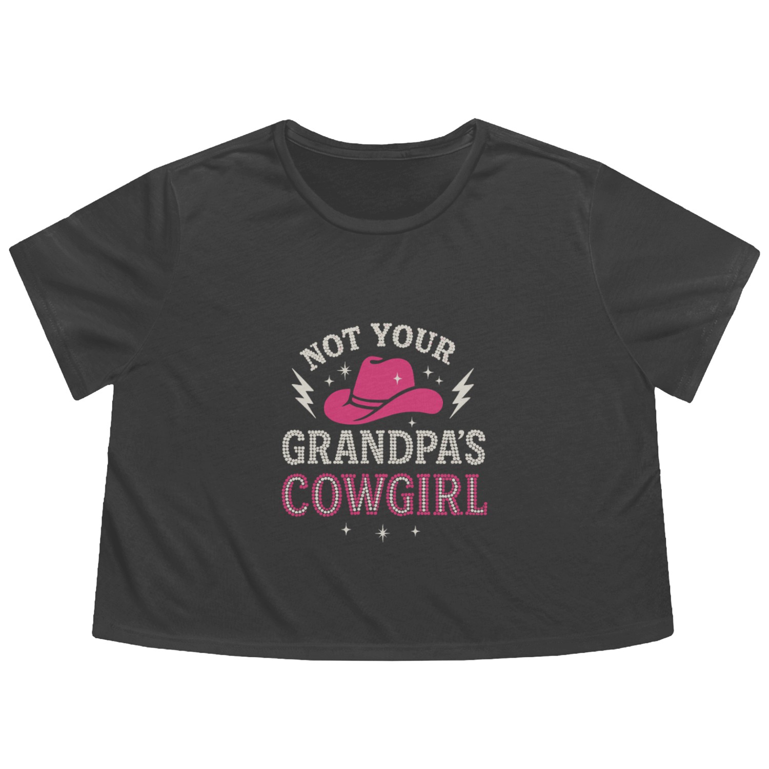Soft Cowgirl Floral Rodeo Western Aesthetic Horse Flowy Cropped Tees
