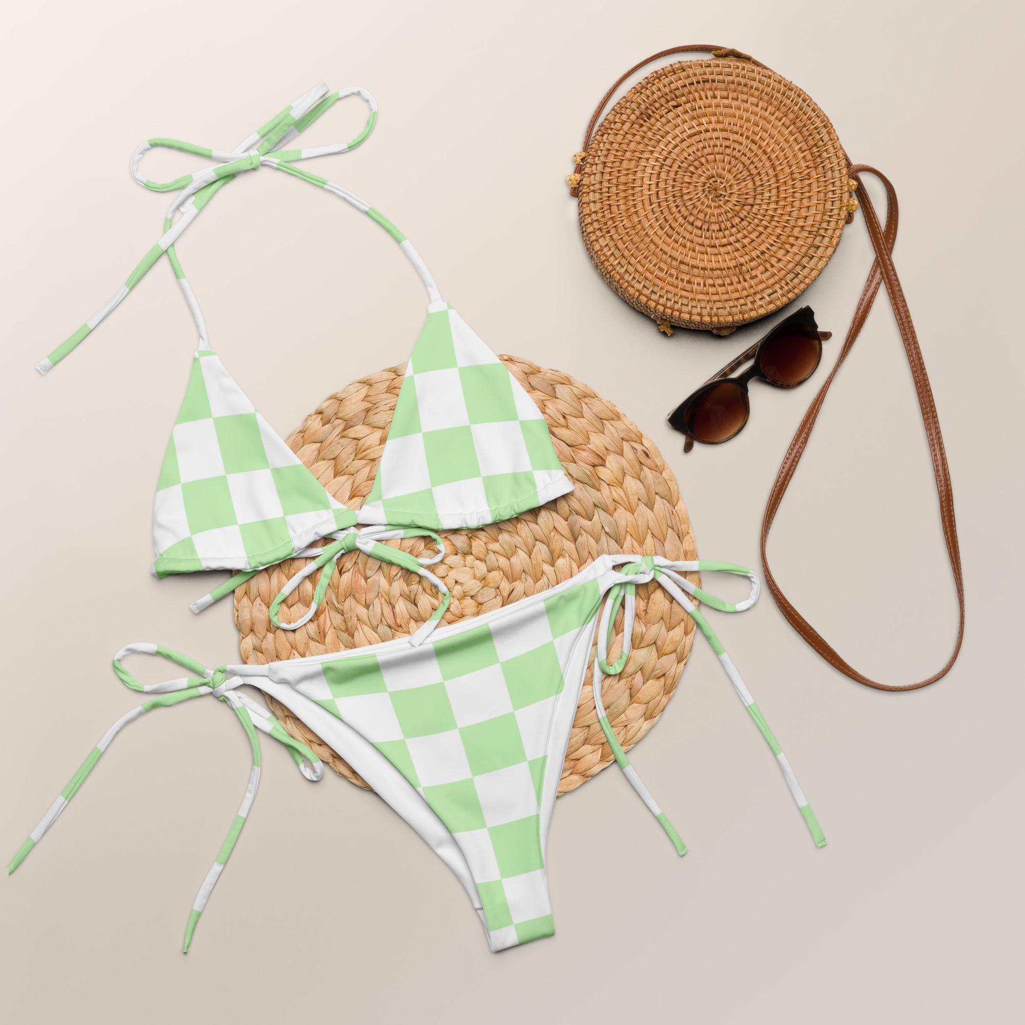Checkered String Bikini