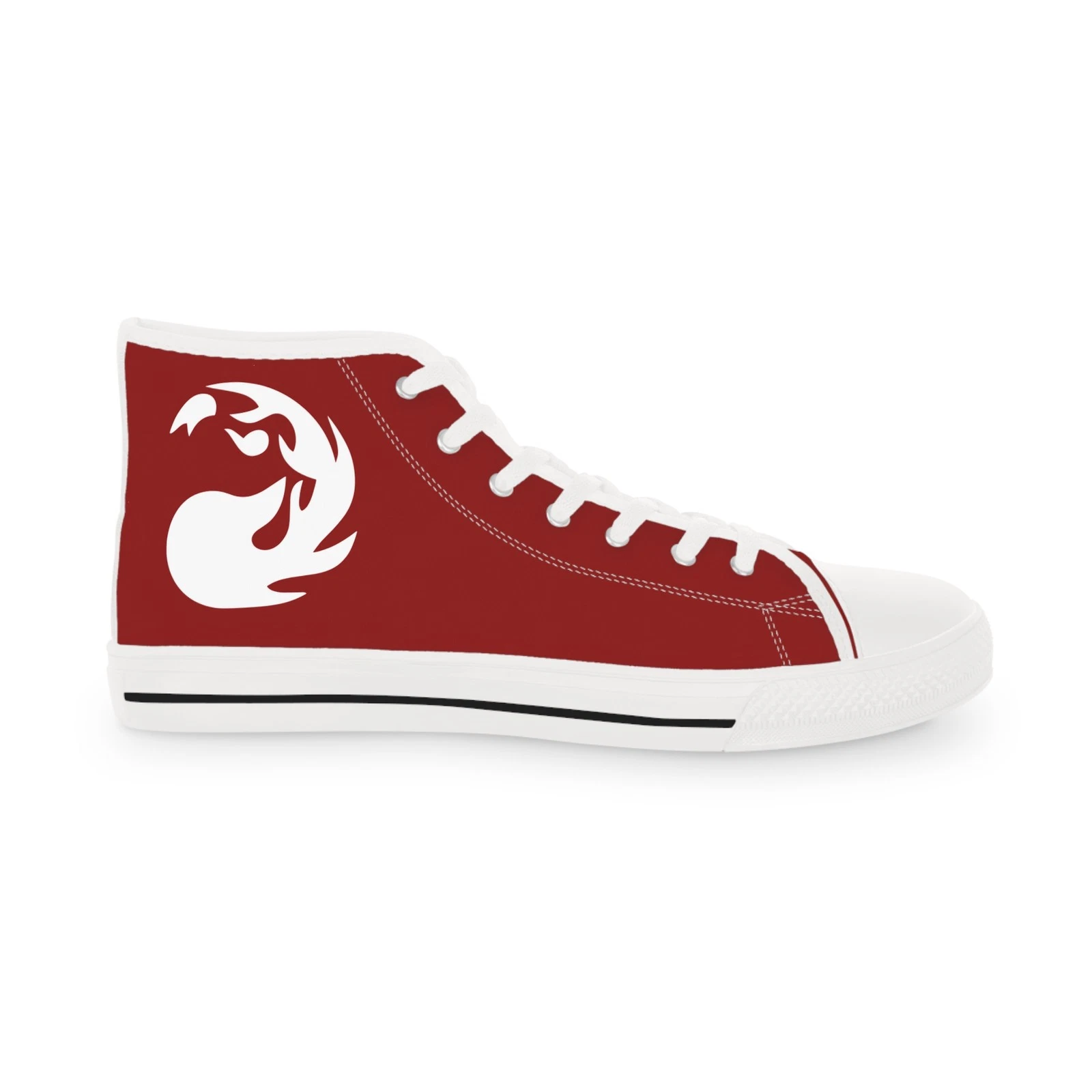 High Top Sneakers Men MTG fan art Fire Red Mana symbol game mountain Shoes