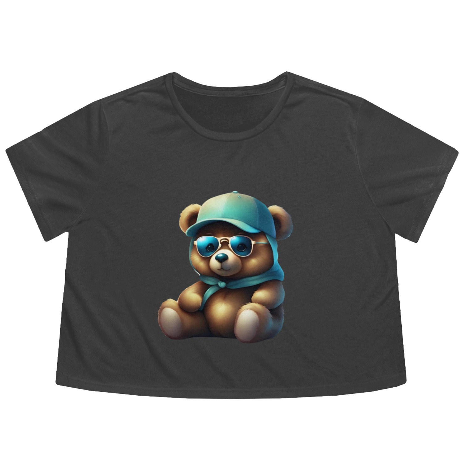 Teddy bear,Cute Teddy Bear Flowy Cropped Tees
