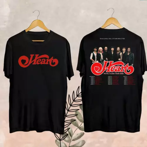 2025 Heart Band Royal Flush Tour T-Shirt, Rock Band Heart 2025 Tour Shirt