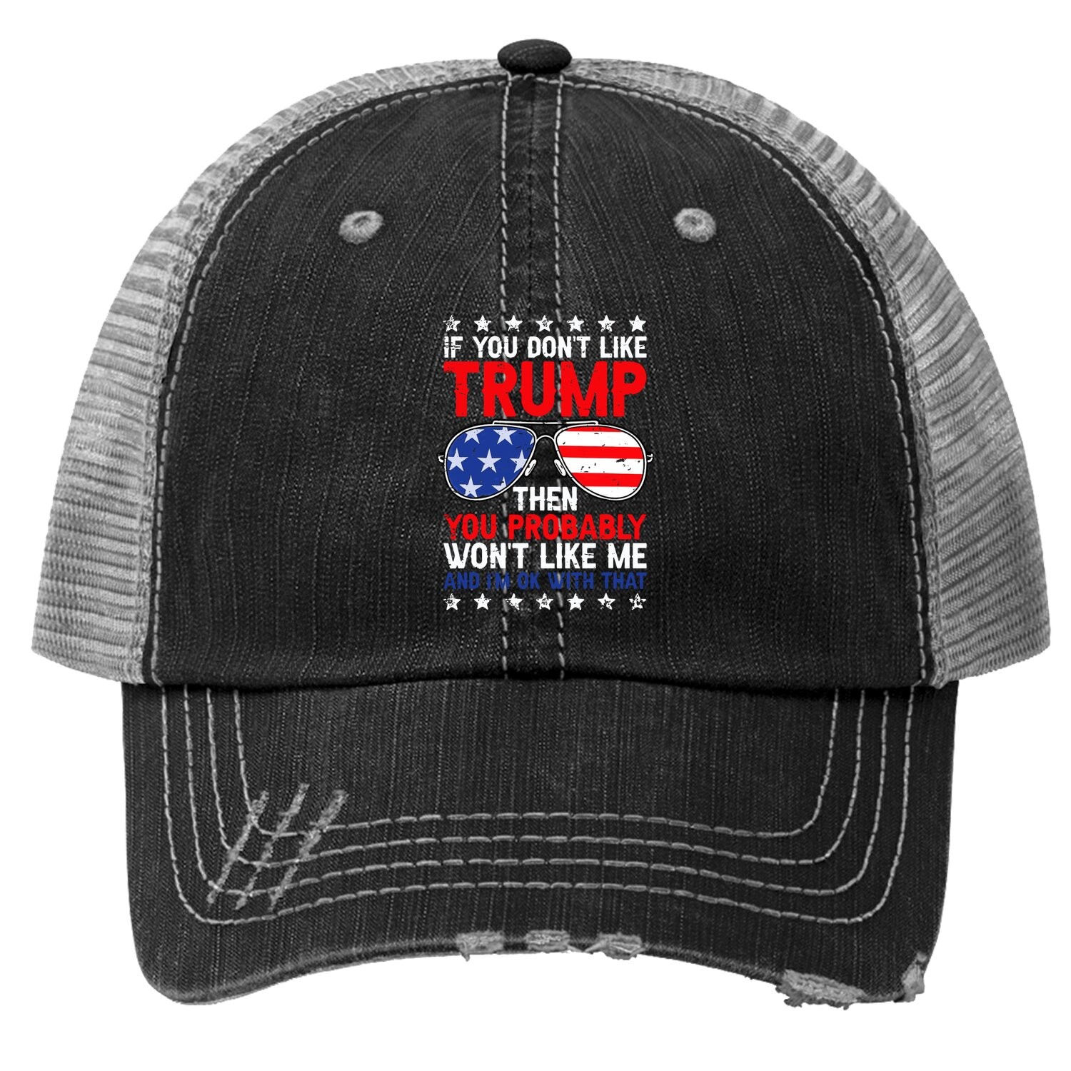 If You Don't Like Trump Voted For Trump Usa Flag 4th Of July Trucker Hat
