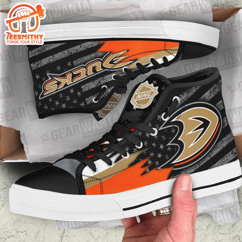 Anaheim Ducks High Top Shoes, Sneakers For Fans